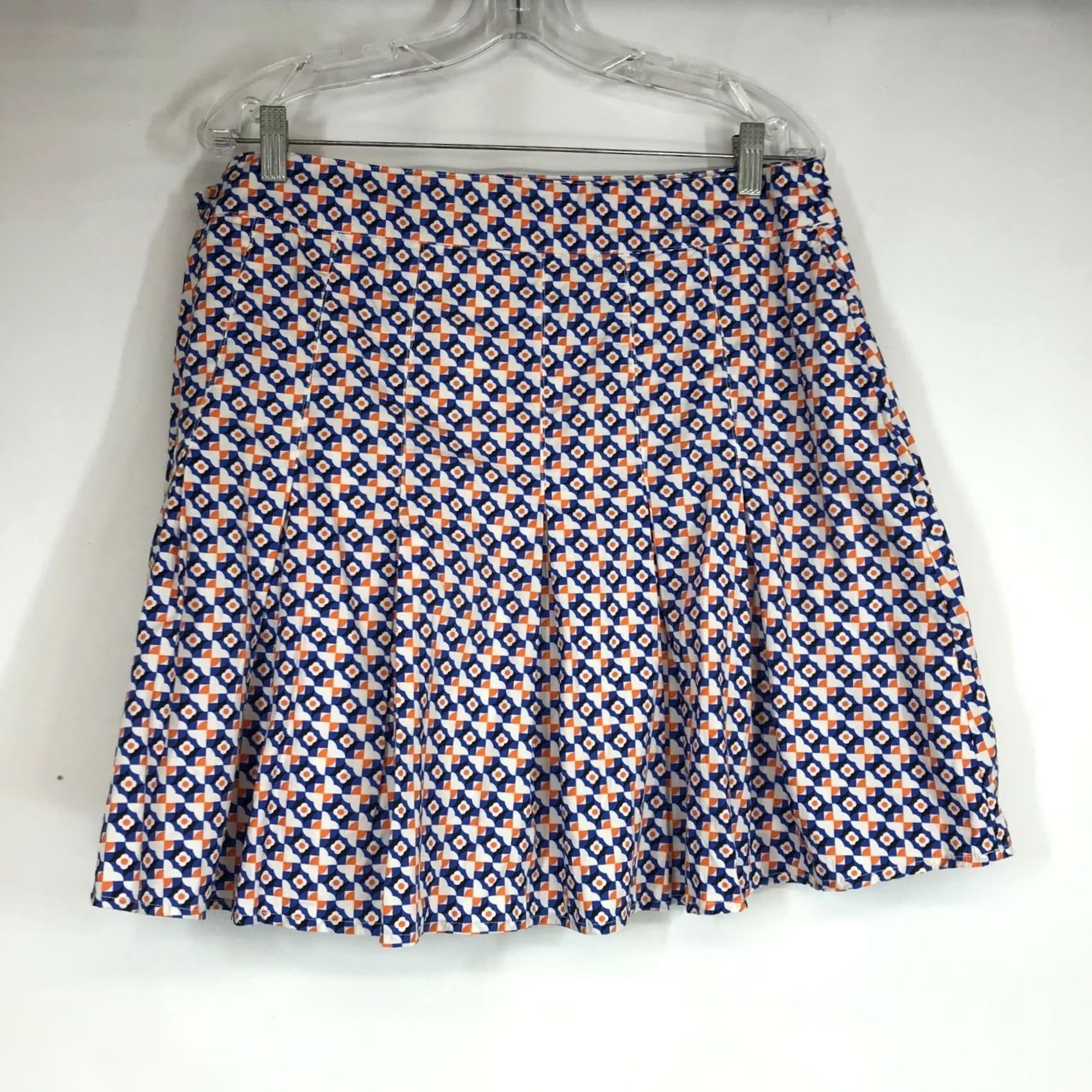 Anthropologie MAEVE ANTHROPOLOGIE WOMEN'S 16 MULTICOLOR LINED PLEATED 100% COTTON SKIRT Size 38" / US 16 / IT 52 - 4 Thumbnail