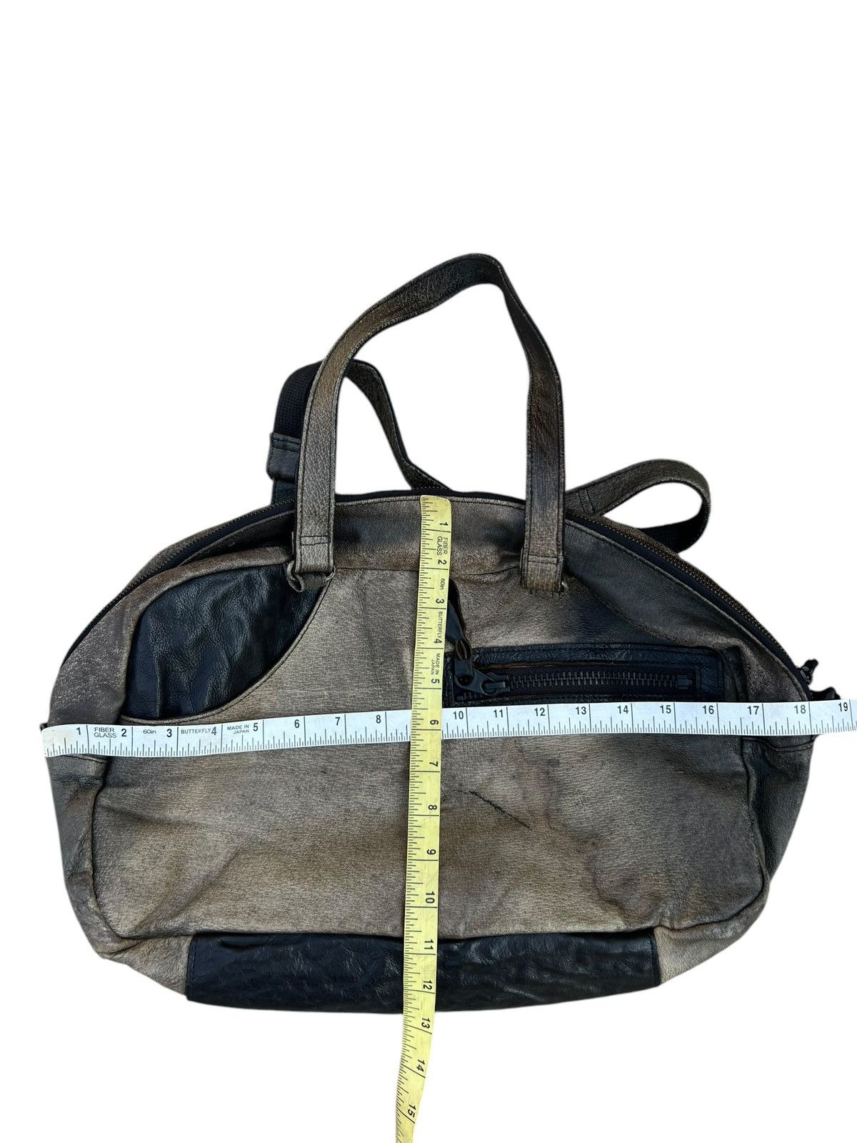 Japanese Brand Butler Verner Sails Japan Distressed Patina Leather Bag Size ONE SIZE - 23 Thumbnail