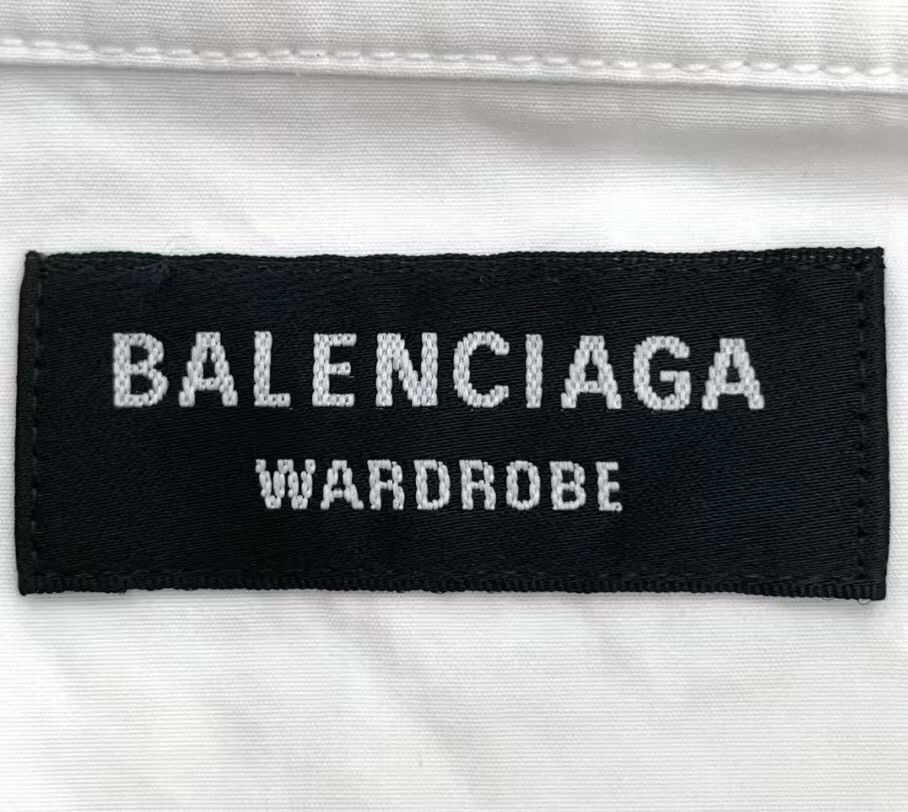Balenciaga Balenciaga logo embroidered lapel white cotton long sleeve Size 38S - 6 Thumbnail
