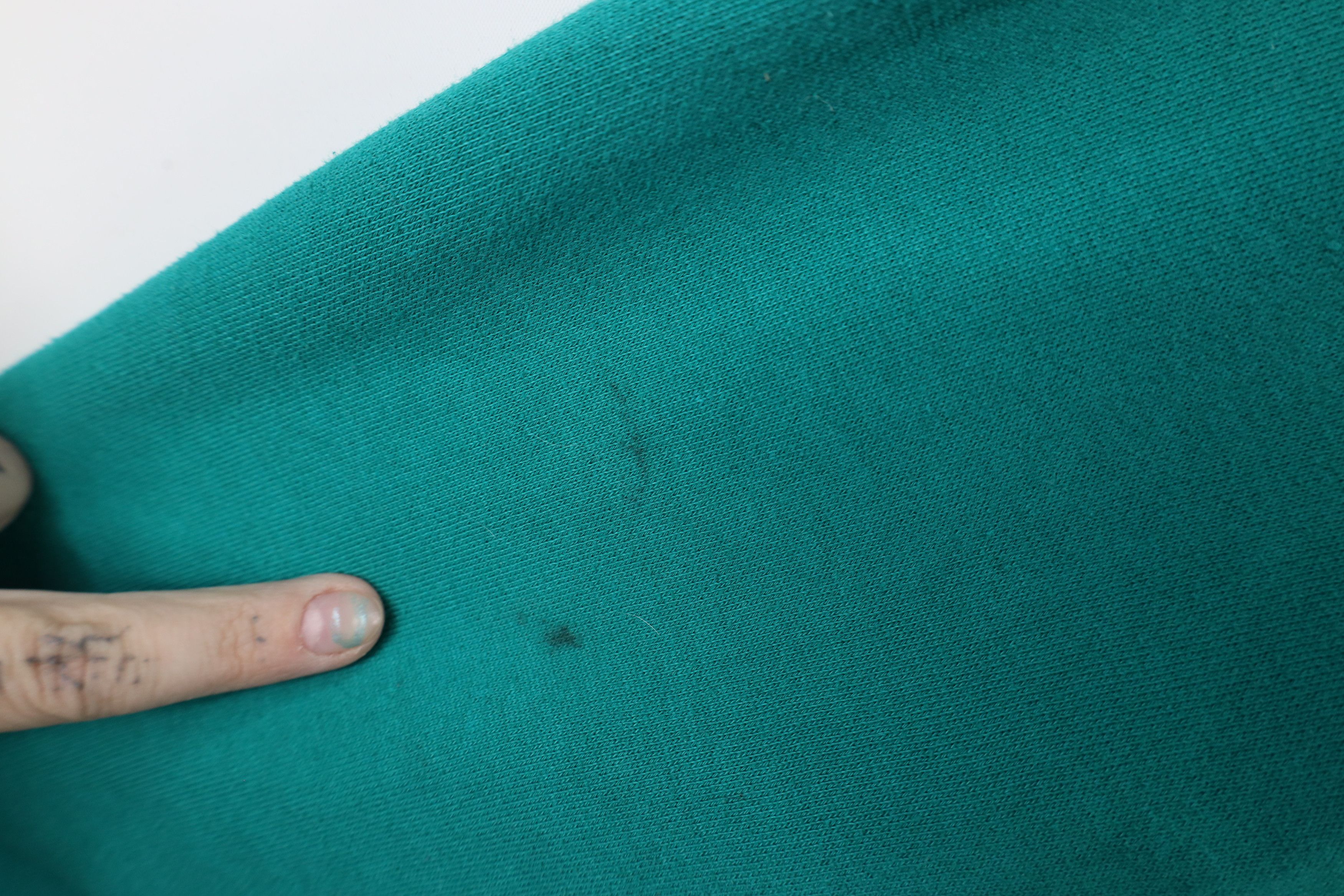 Vintage Vintage 90s Streetwear Blank Crewneck Sweatshirt Teal Size US XL / EU 56 / 4 - 7 Thumbnail