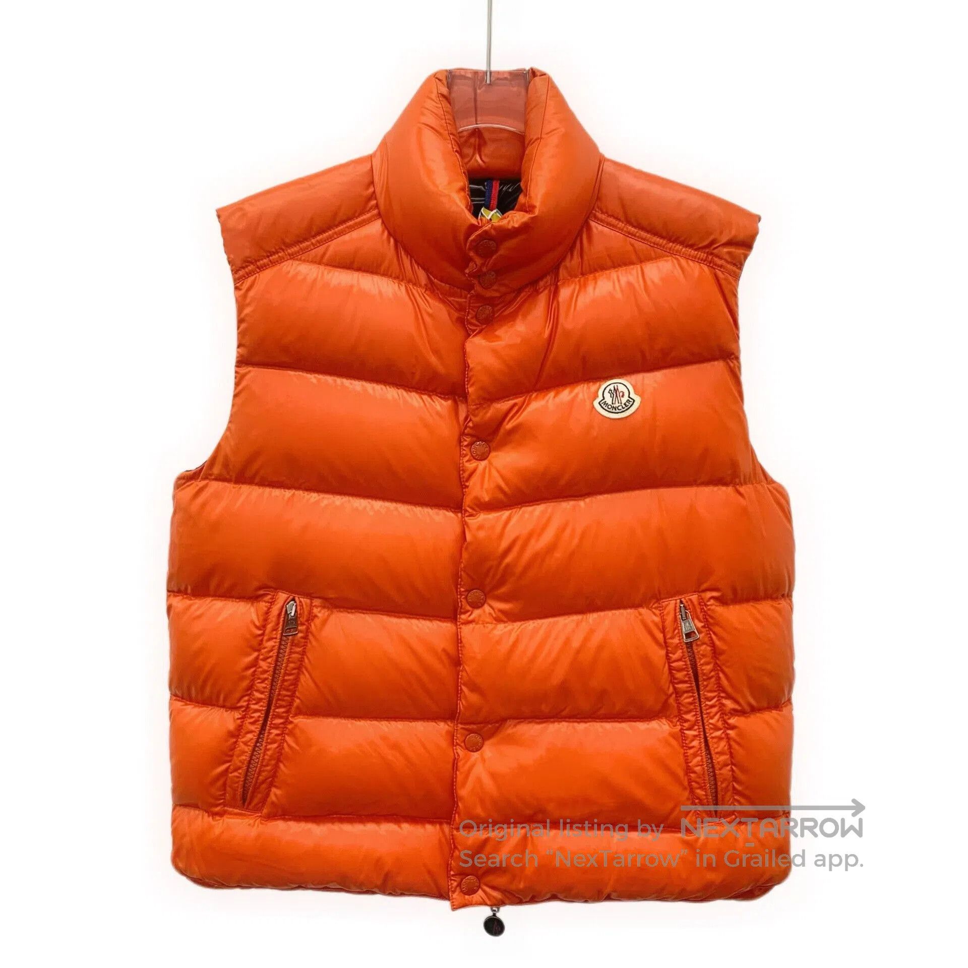 Moncler Moncler Tib Series Orange Logo Sleeveless Down Vest. Size US M / EU 48-50 / 2 - 1 Thumbnail