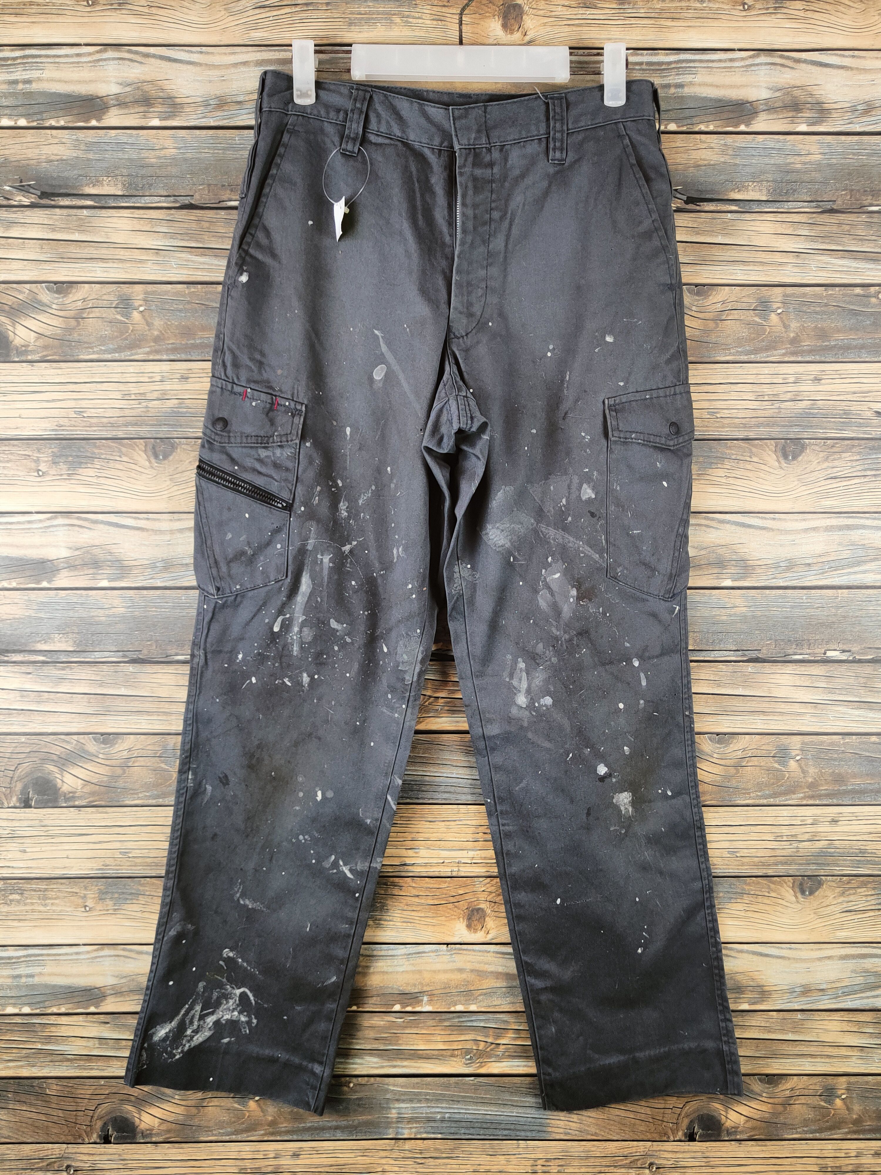 Japanese Brand DL W.impact Dark Gray Multipocket Cargo Pants #46-299 Size US 29 - 1 Thumbnail