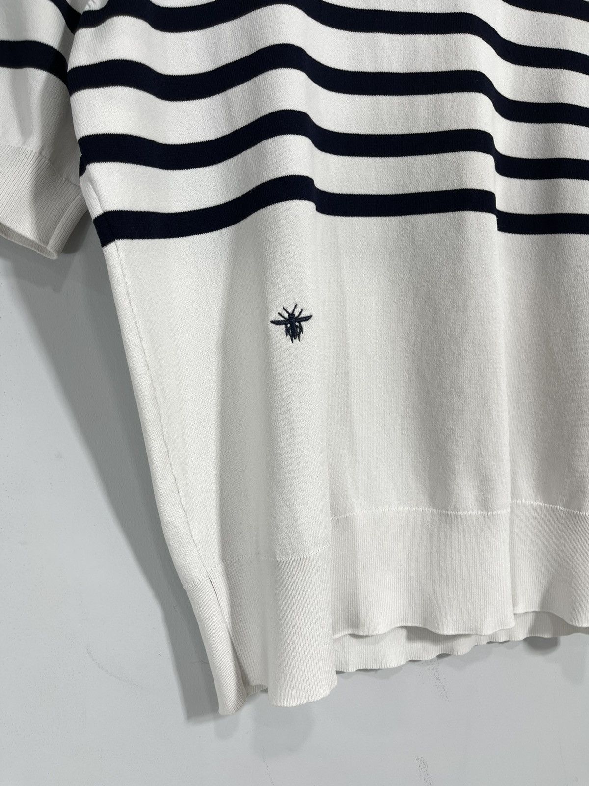 Dior Dior Uniforms Bee Logo Short Sleeve Striped Sweatshirt Size M / US 6-8 / IT 42-44 - 6 Thumbnail