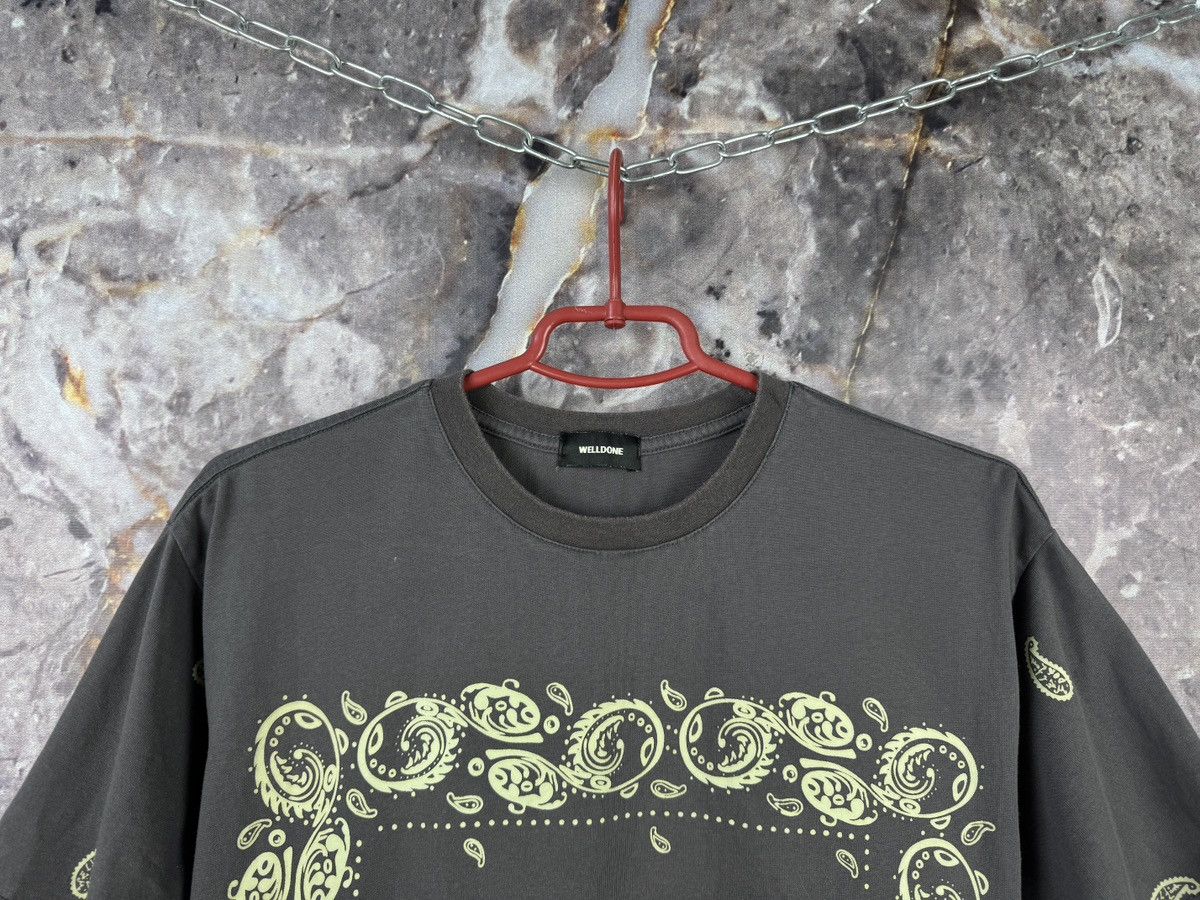 WE11DONE We11done Bandana Print T-Shirt Khaki Streetwear Graphic Tee Size US L / EU 52-54 / 3 - 2 Thumbnail