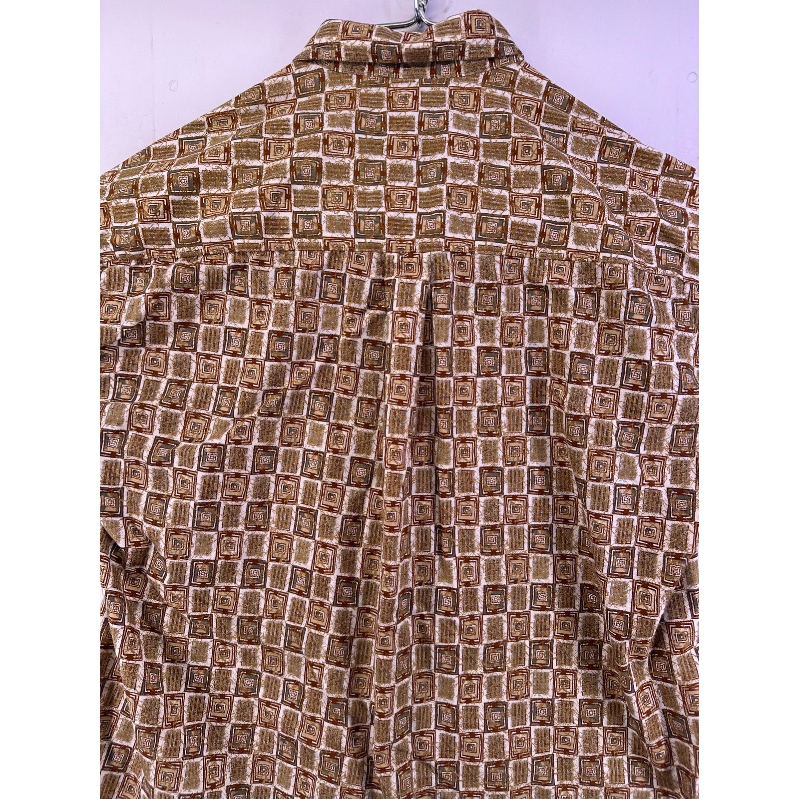 Natural Issue Natural Issue Brown Square pattern Button Down Shirt Size M Size US M / EU 48-50 / 2 - 9 Thumbnail