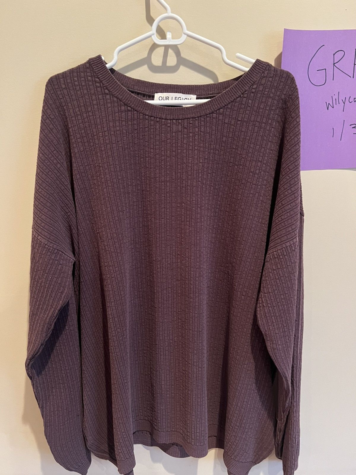 Our Legacy Our Legacy Ribbed Recycled Silk-Blend Sweater Size US L / EU 52-54 / 3 - 1 Thumbnail