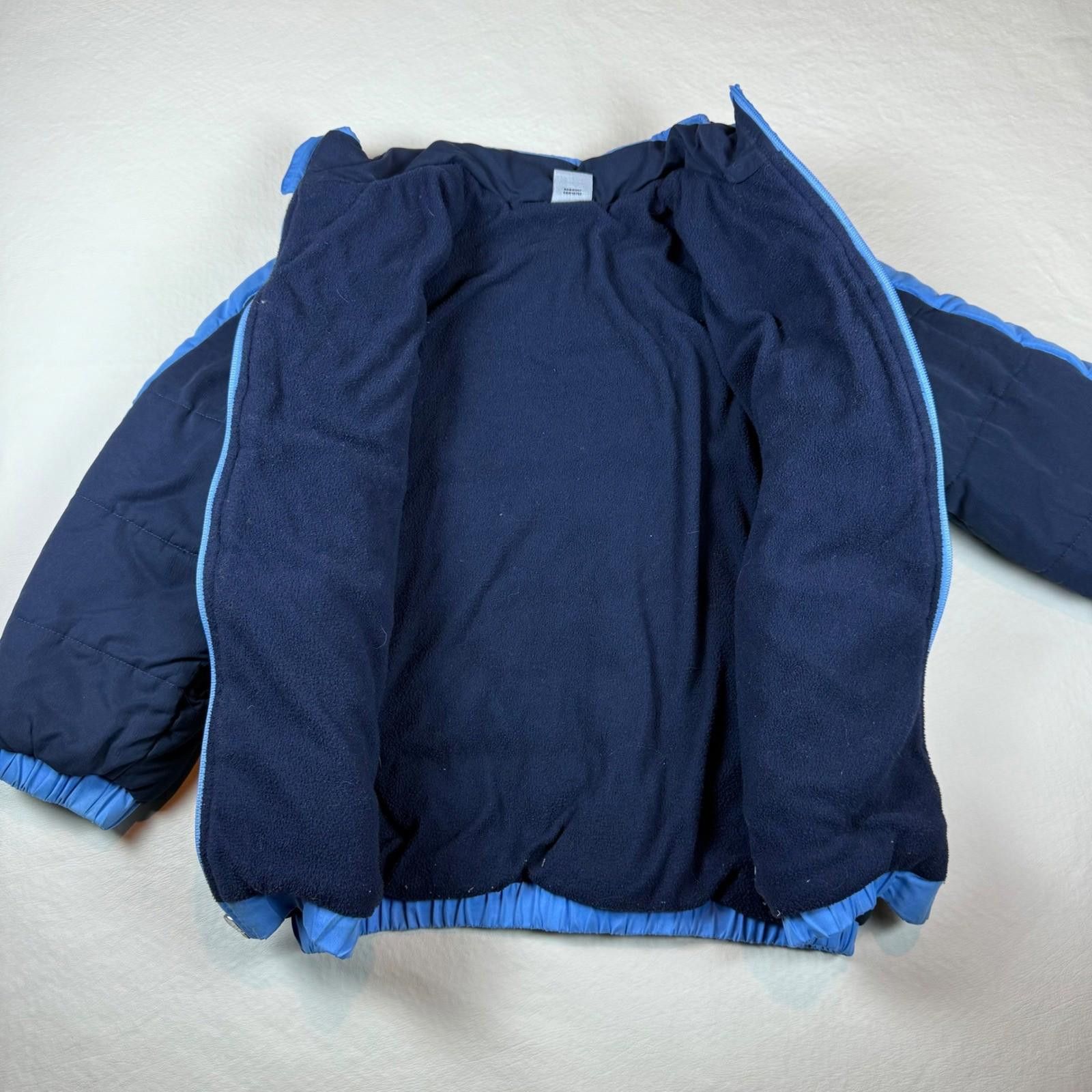 Jordan Brand Jordan Kids Navy Blue Puffer Jacket Fleece Lined Winter Coat Size US S / EU 44-46 / 1 - 4 Thumbnail