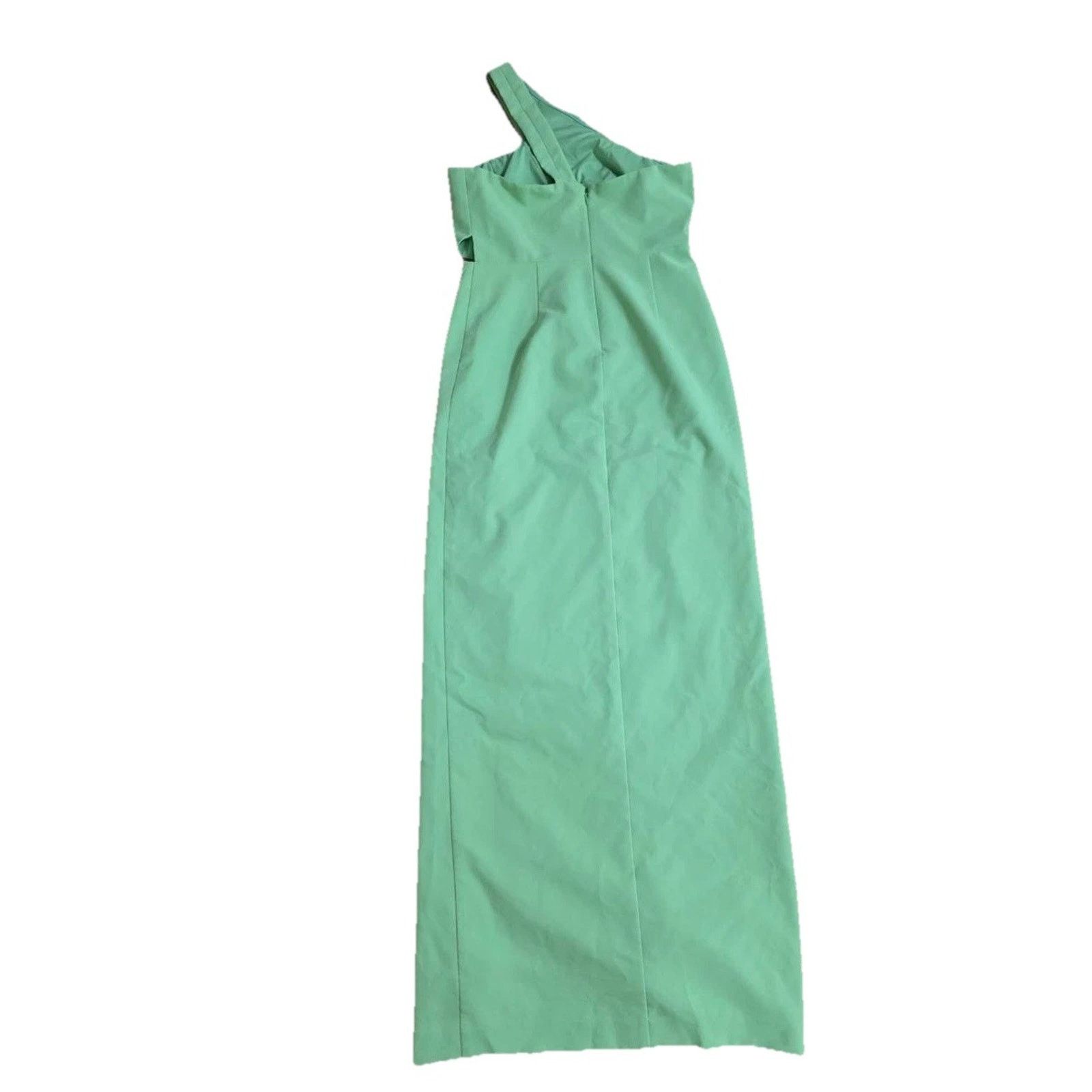 & Other Stories Aidan by Aidan Mattox Cutout Gown Green Size 10 A001116 Size L / US 10 / IT 46 - 3 Thumbnail