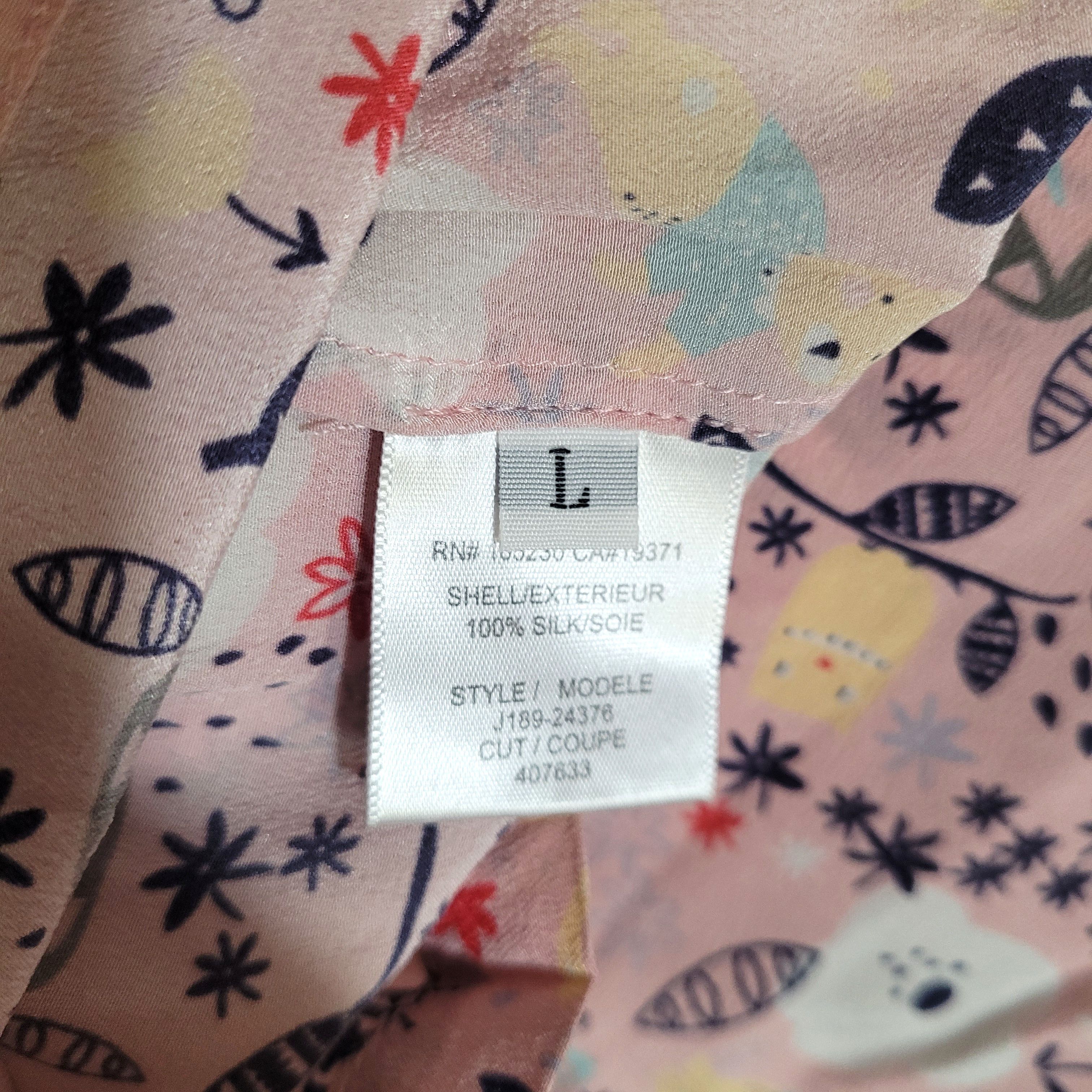 Other Women's 100% Silk Size L Short Sleeve Top Shirt SCB960 Size L / US 10 / IT 46 - 3 Thumbnail