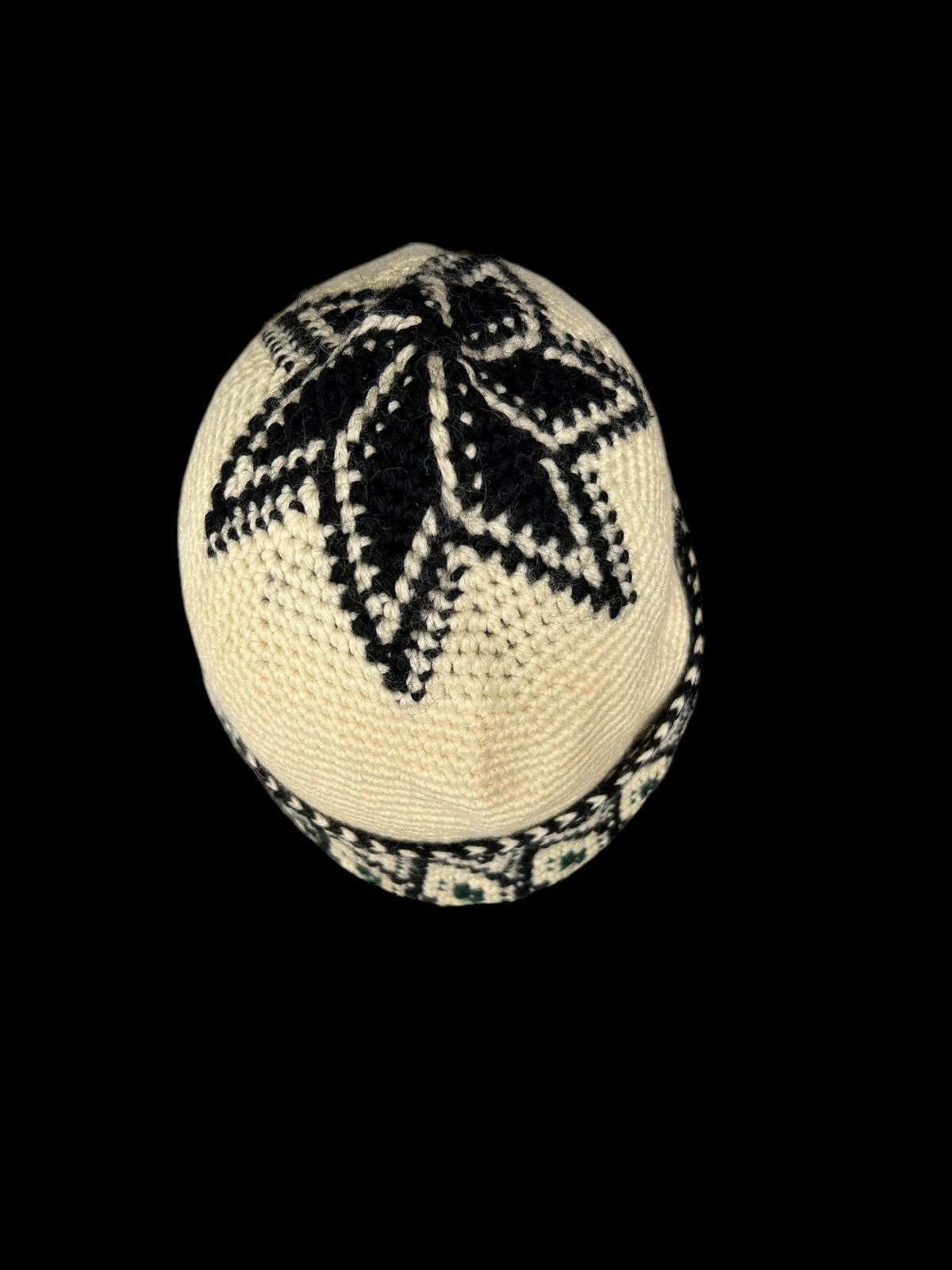 Japanese Brand × Kapital × Vintage Crochet Knitted handmade Beanie Hats Rare Design ☠️☠️ Size ONE SIZE - 4 Thumbnail