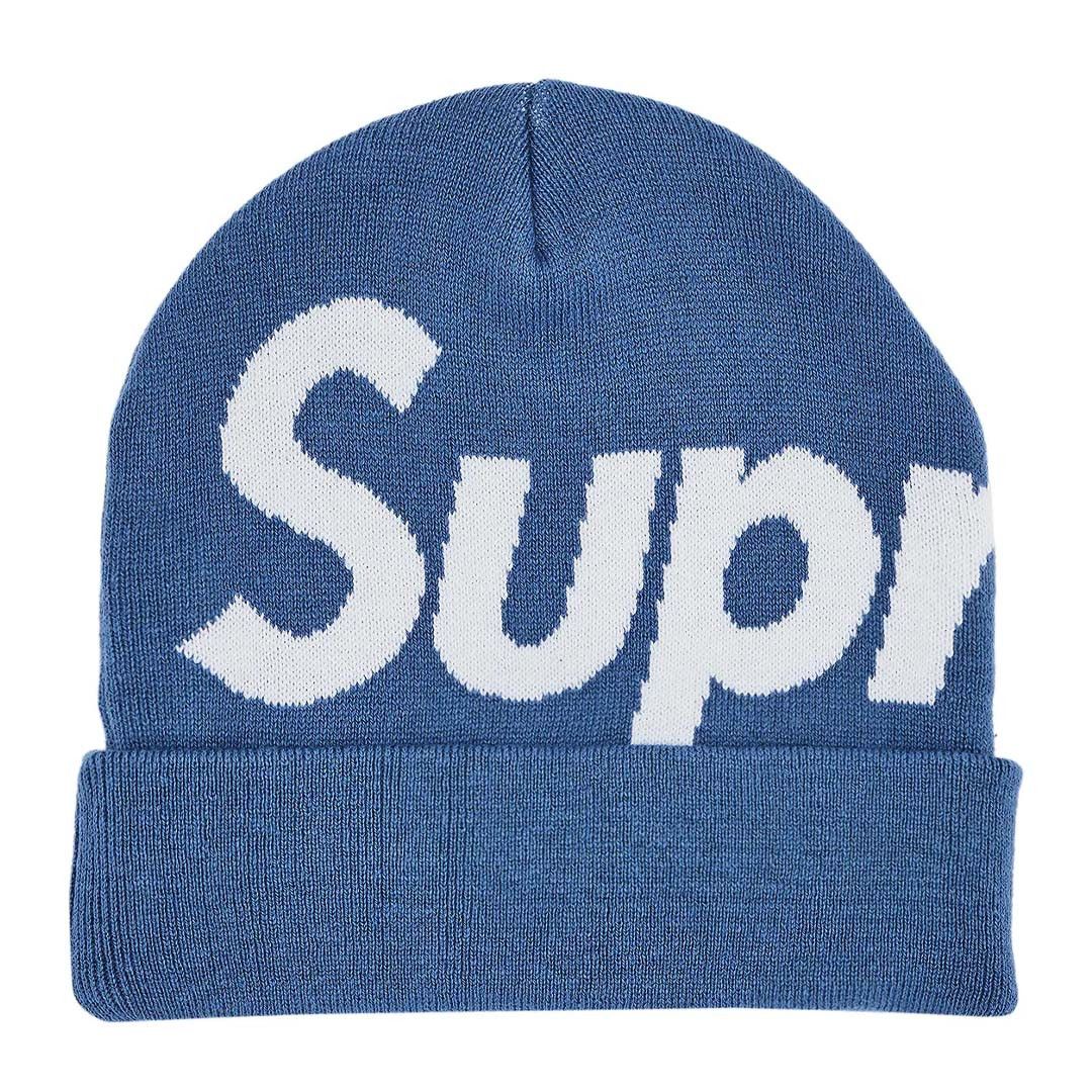 Supreme Big Logo Beanie 'Slate Blue' Size ONE SIZE - 1 Thumbnail