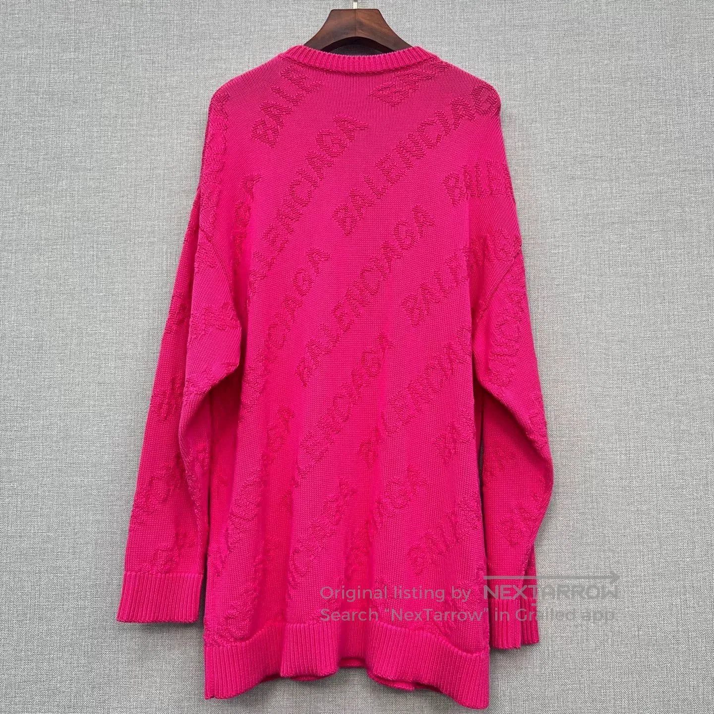 Balenciaga Balenciaga All-Over Logo Knit Sweater. Size S / US 4 / IT 40 - 2 Thumbnail