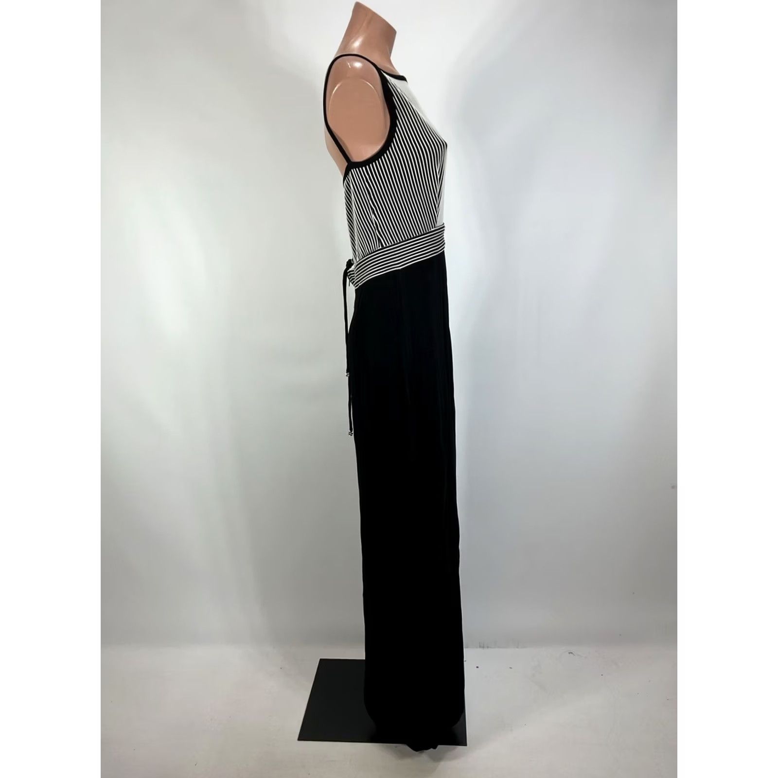 Vintage Vintage Tadashi Dress Black White Rhinestone Corset Back Long Maxi 90s Prom Size M / US 6-8 / IT 42-44 - 5 Thumbnail