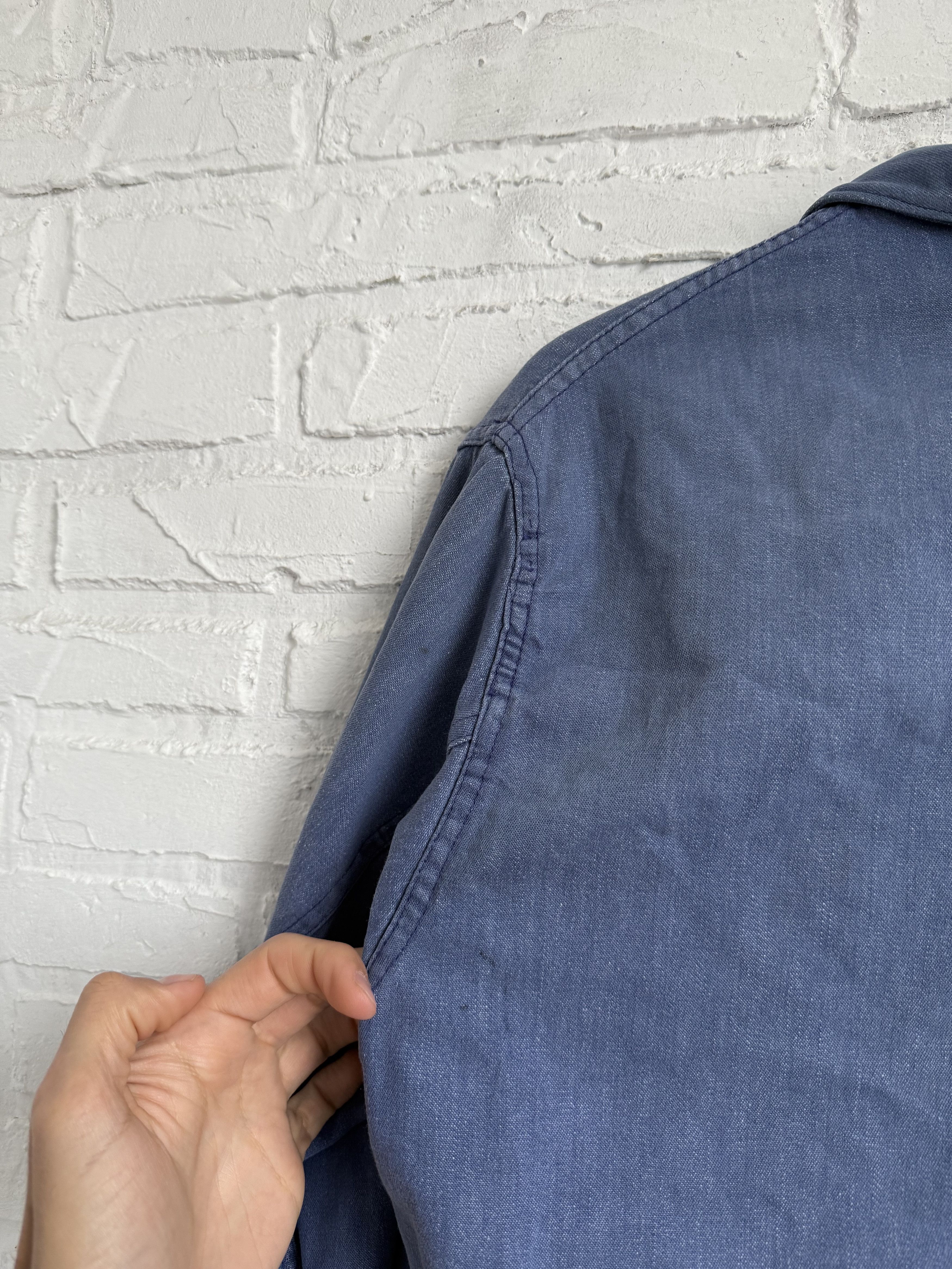 Vintage Vintage 80s French Work Denim Chore Jacket Size US M / EU 48-50 / 2 - 13 Thumbnail