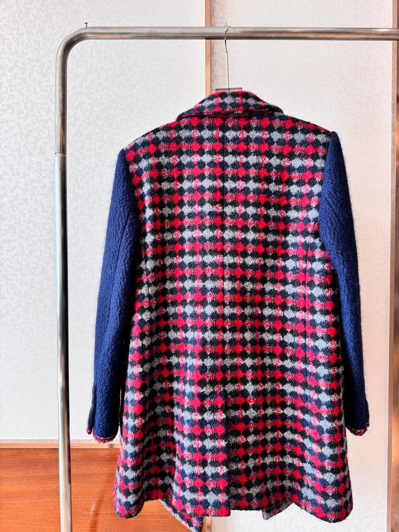Chanel Chanel Color-blocked checkered coat 2505-Nextarrow Size M / US 6-8 / IT 42-44 - 2 Thumbnail