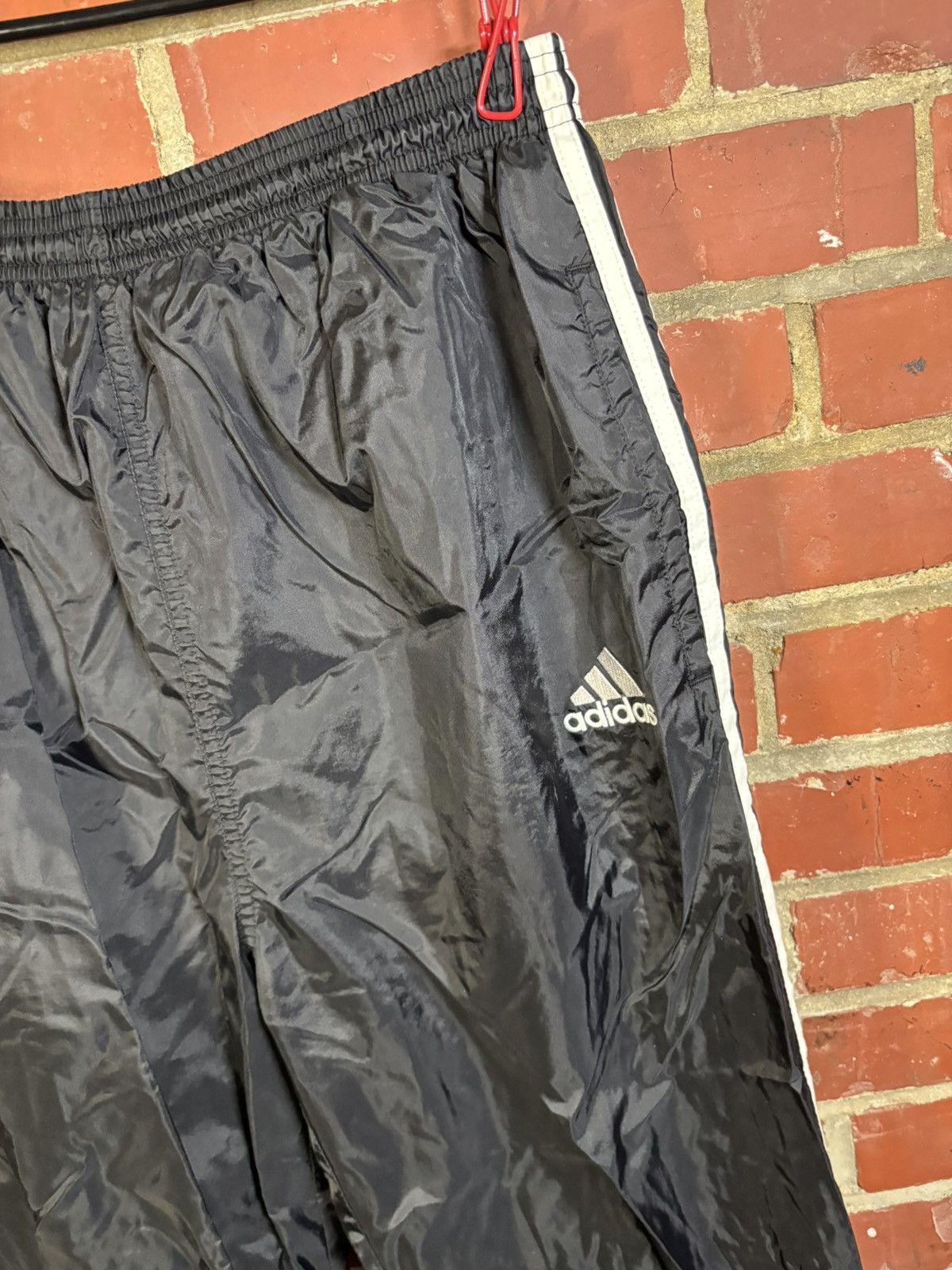 Adidas Vintage 90s Adidas 3 Stripe Black Track Pants Athletic Large Size US 30 / EU 46 - 2 Thumbnail
