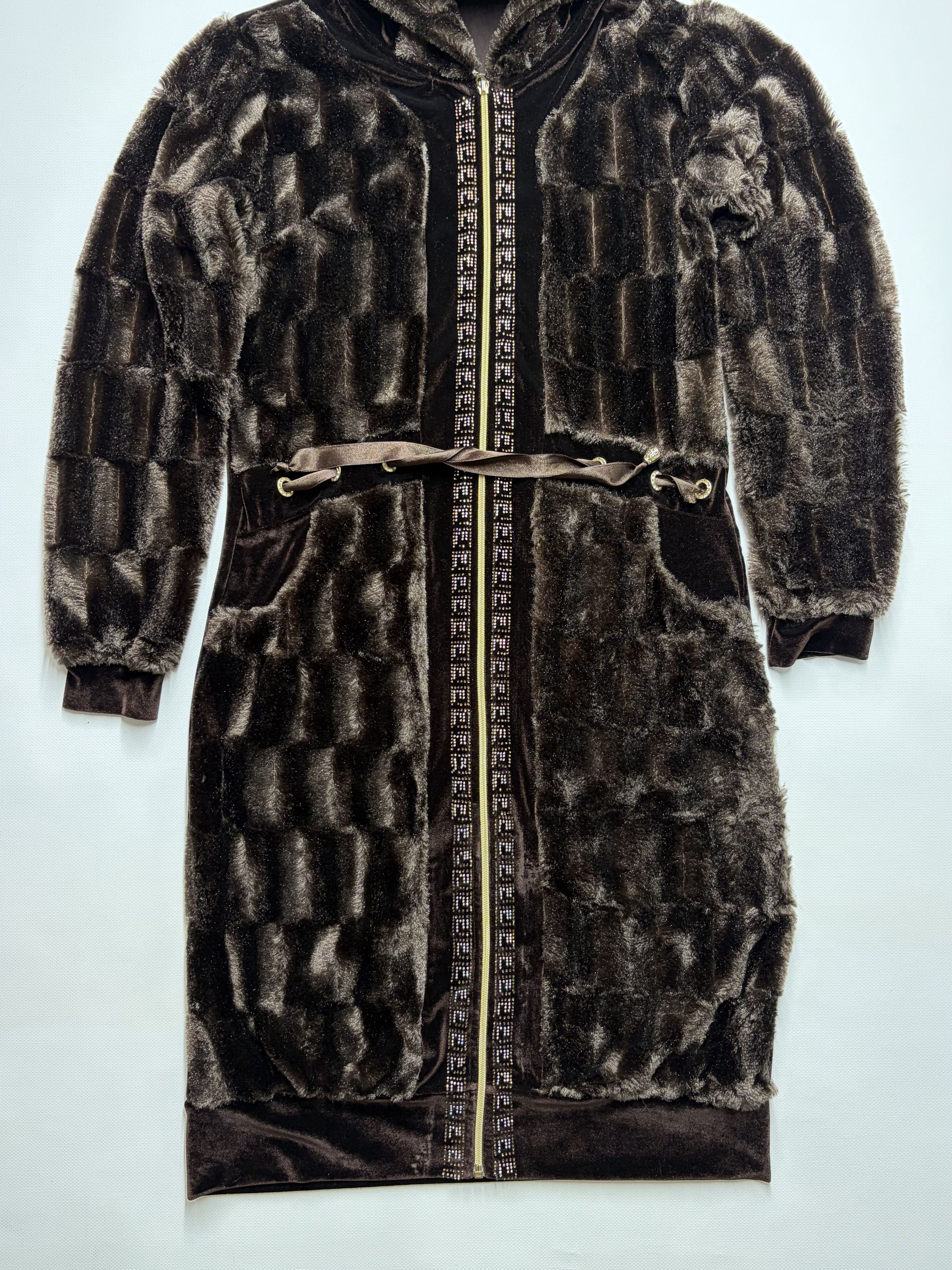 Vintage Vintage Women's Faux Fur Hooded Coat Size S / US 4 / IT 40 - 3 Thumbnail