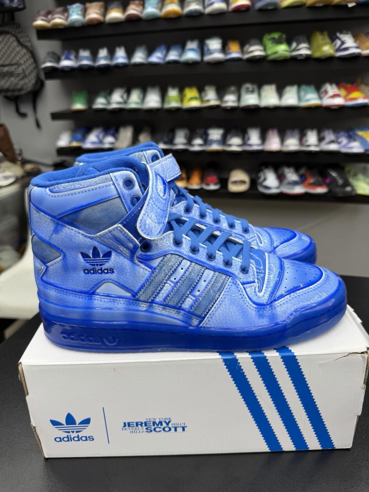 Other Adidas Originals Forum Hi Jeremy Scott Dipped Blue - 10 NEW Size US 10 / EU 43 - 1 Thumbnail