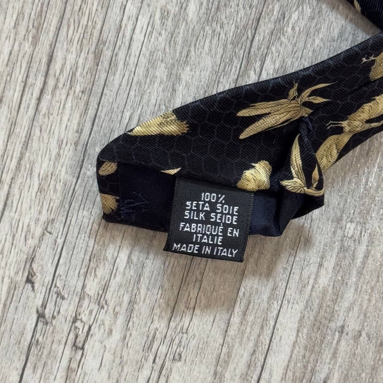 Vintage × Yves Saint Laurent Vintage Yves Saint Laurent YSL Rooster Pattern Silk Tie Size ONE SIZE - 8 Thumbnail