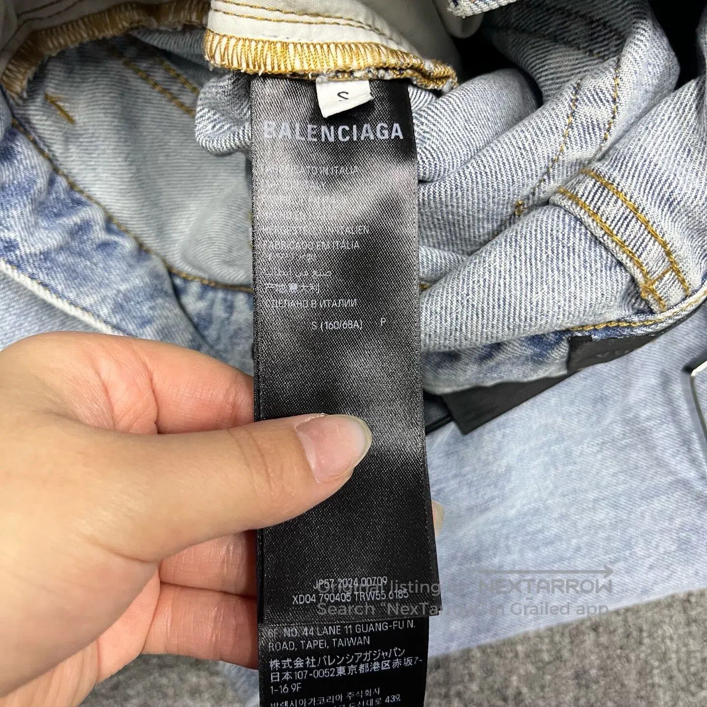 Balenciaga Balenciaga size s Light blue solid-colored zipper jeans| Size 26" / US 2 / IT 38 - 4 Thumbnail