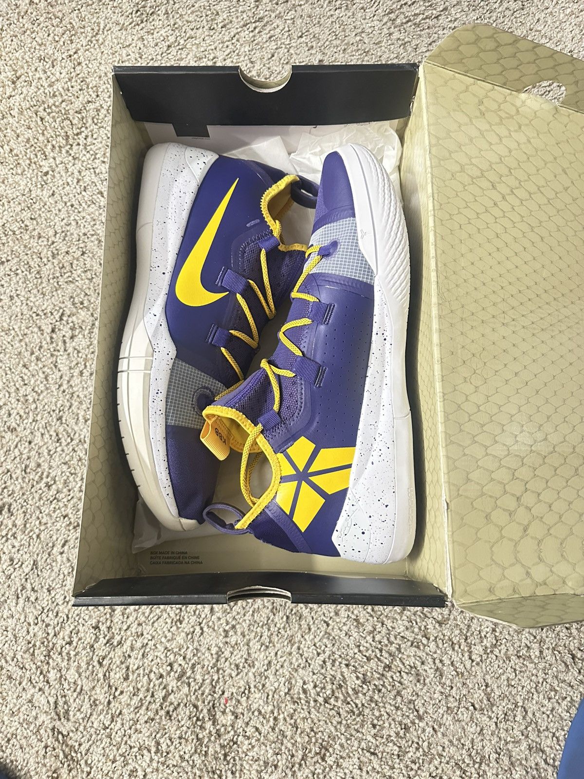 Nike Kobe V 2010 “Lakers Home” CFM SAMPLE PROMO SNEAKERS Nike Sample Nike Zoom Kobe 4 Rice Home 2009 Size 9 used  main image 3