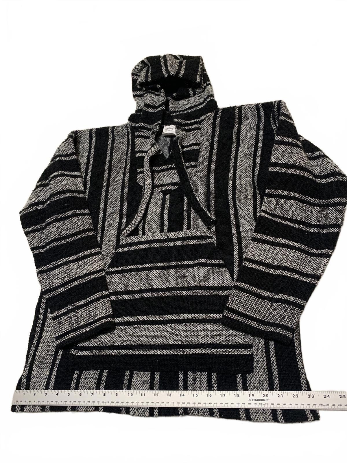 Other La Montaña Especial Men's XL Black White Striped Hoodie Size US XL / EU 56 / 4 - 4 Thumbnail
