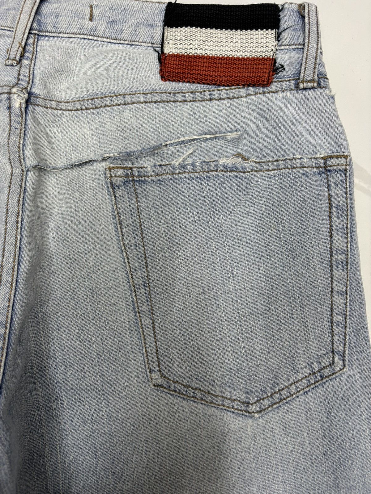PPFM PPFM Blue Wash Number 25 Faded Logo Jeans Size US 32 / EU 48 - 14 Thumbnail