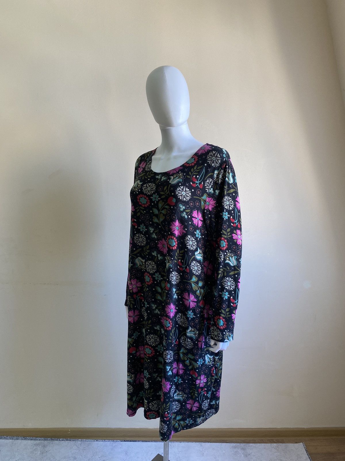 Gudrun Sjoden Gudrun Sjoden Multicolor Floral Long Sleeve Midi Dress Size XL / US 12-14 / IT 48-50 - 5 Thumbnail