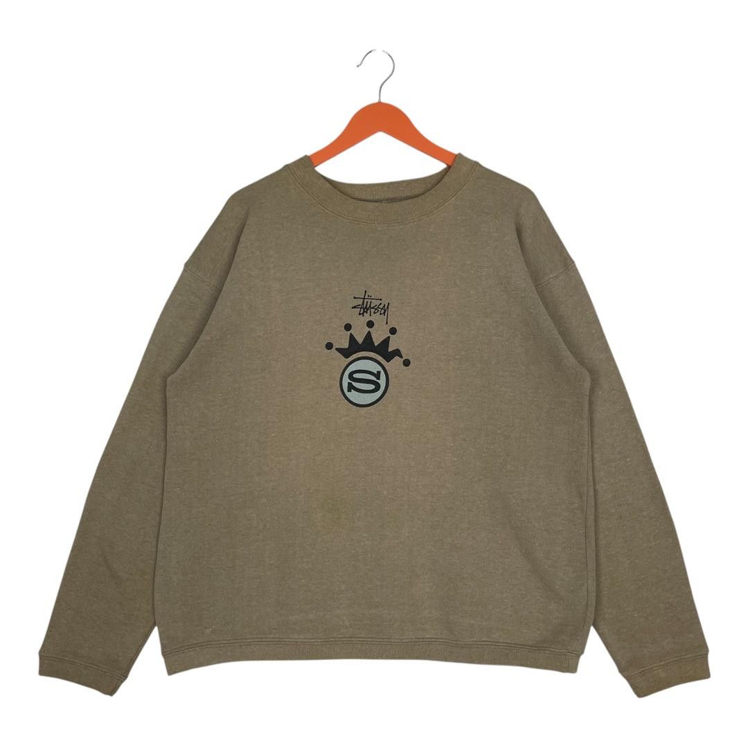 Stussy Vintage USA Stussy Chest Logo Miror Print Boxy Sweatshirt Size US S / EU 44-46 / 1 - 1 Thumbnail