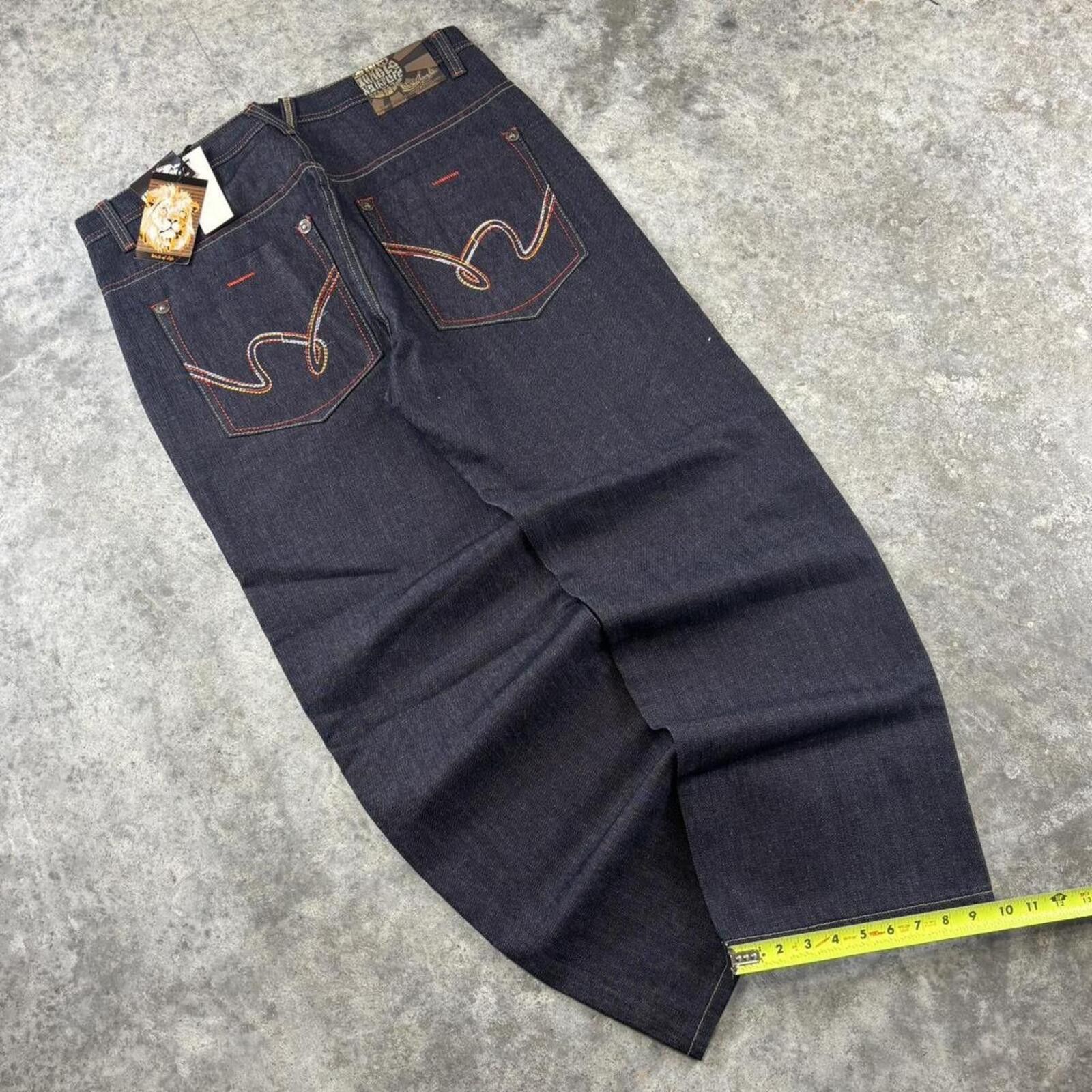 Southpole 5ive Jungle Y2K Gothic Wide Leg Alternative Jeans Size US 40 / EU 56 - 2 Thumbnail