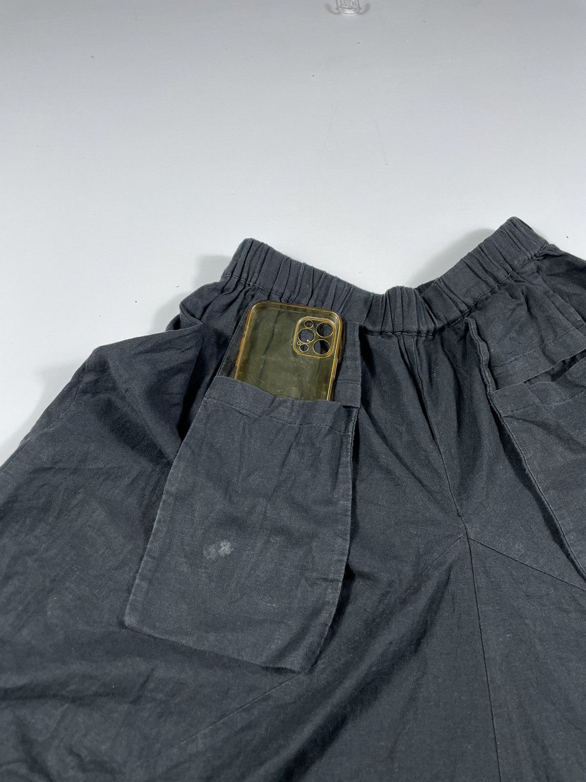 Vintage Linen Pants With Side Slits Yohji Style size 26-30