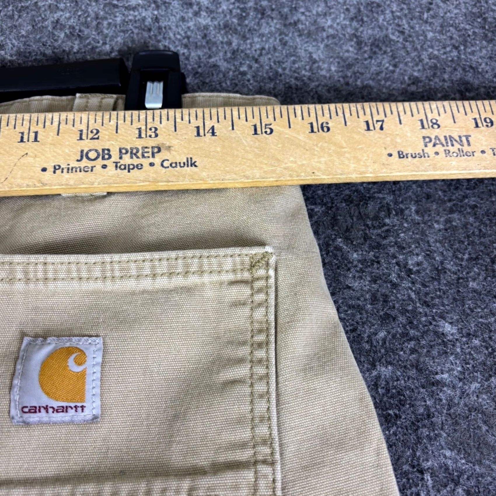 Carhartt Carhartt Pants Relaxed Fit Carpenter Tan Canvas Workwear 33x32 Distressed 33x30 Size US 33 - 5 Thumbnail