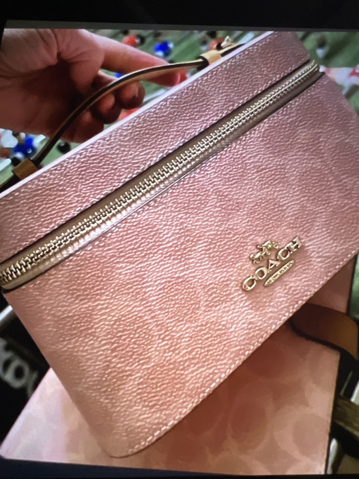 Coach Coach powder pink cosmetic bag case organizer 5 str seller Size ONE SIZE - 1 Thumbnail