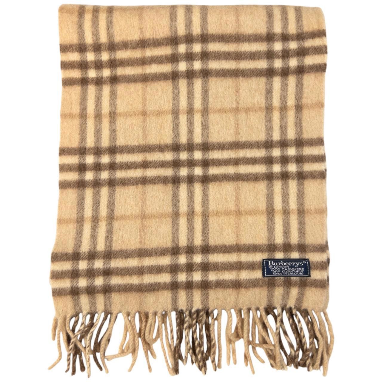 Burberry Vintage Burberry Nova Check Tassel Scarf Size ONE SIZE - 1 Thumbnail