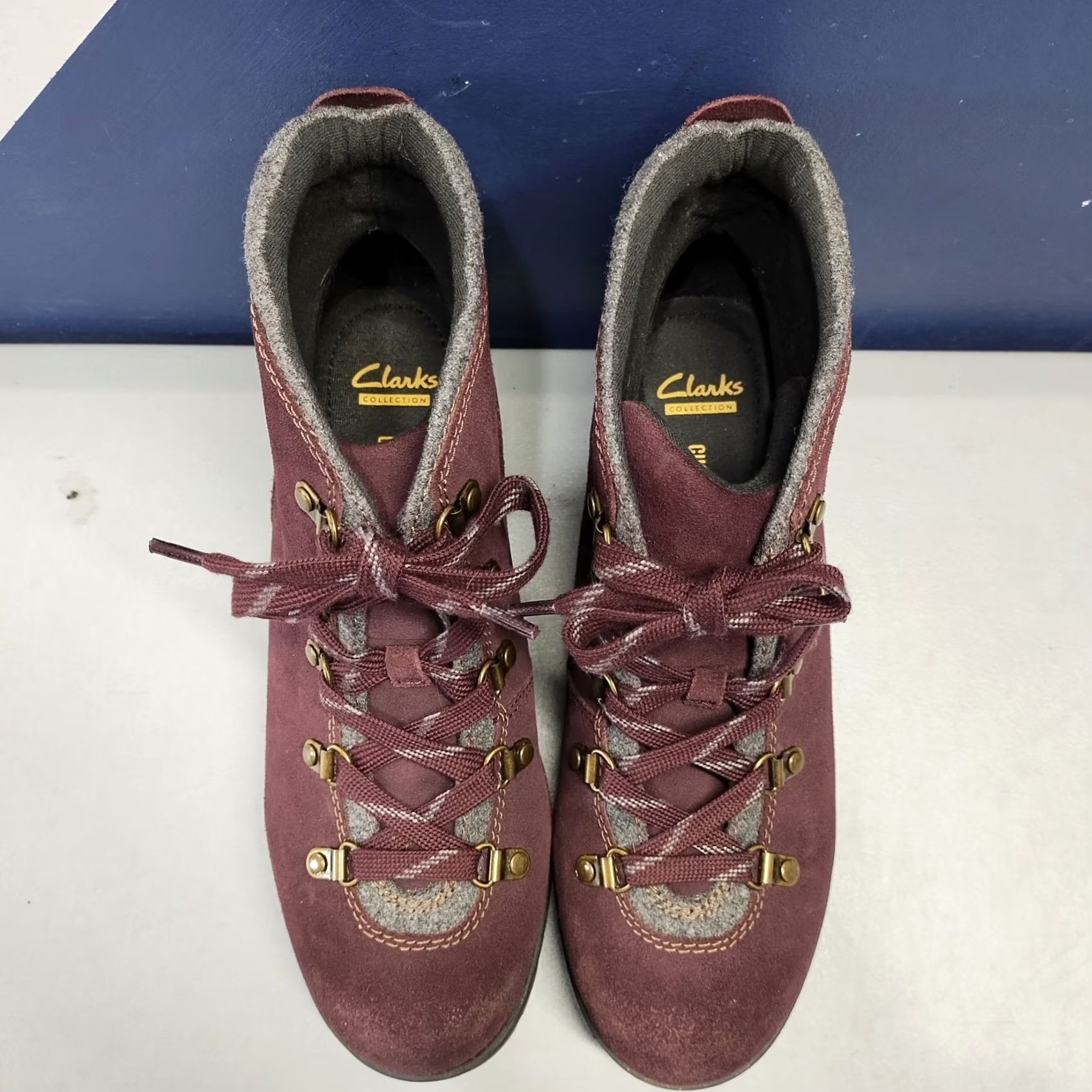 Clarks Clarks Collection Faralyn Alpha Ankle Boots Womens US Size 9W Burgundy Lace Up Size US 9 / IT 39 - 6 Thumbnail