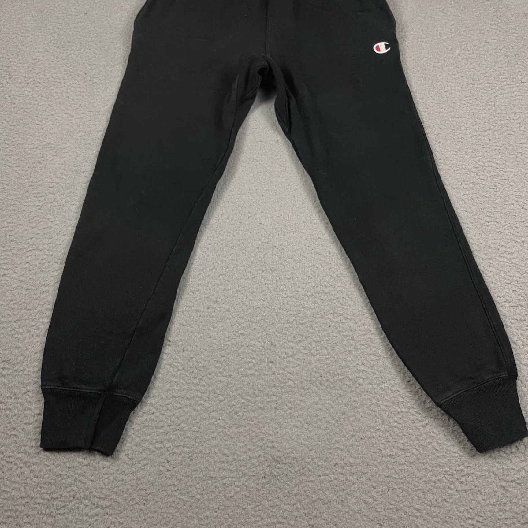 Champion Champion Sweatpants Adult Small Black Casual Distressed Tapered S Regular Men Pull On Size US 29 - 3 Thumbnail