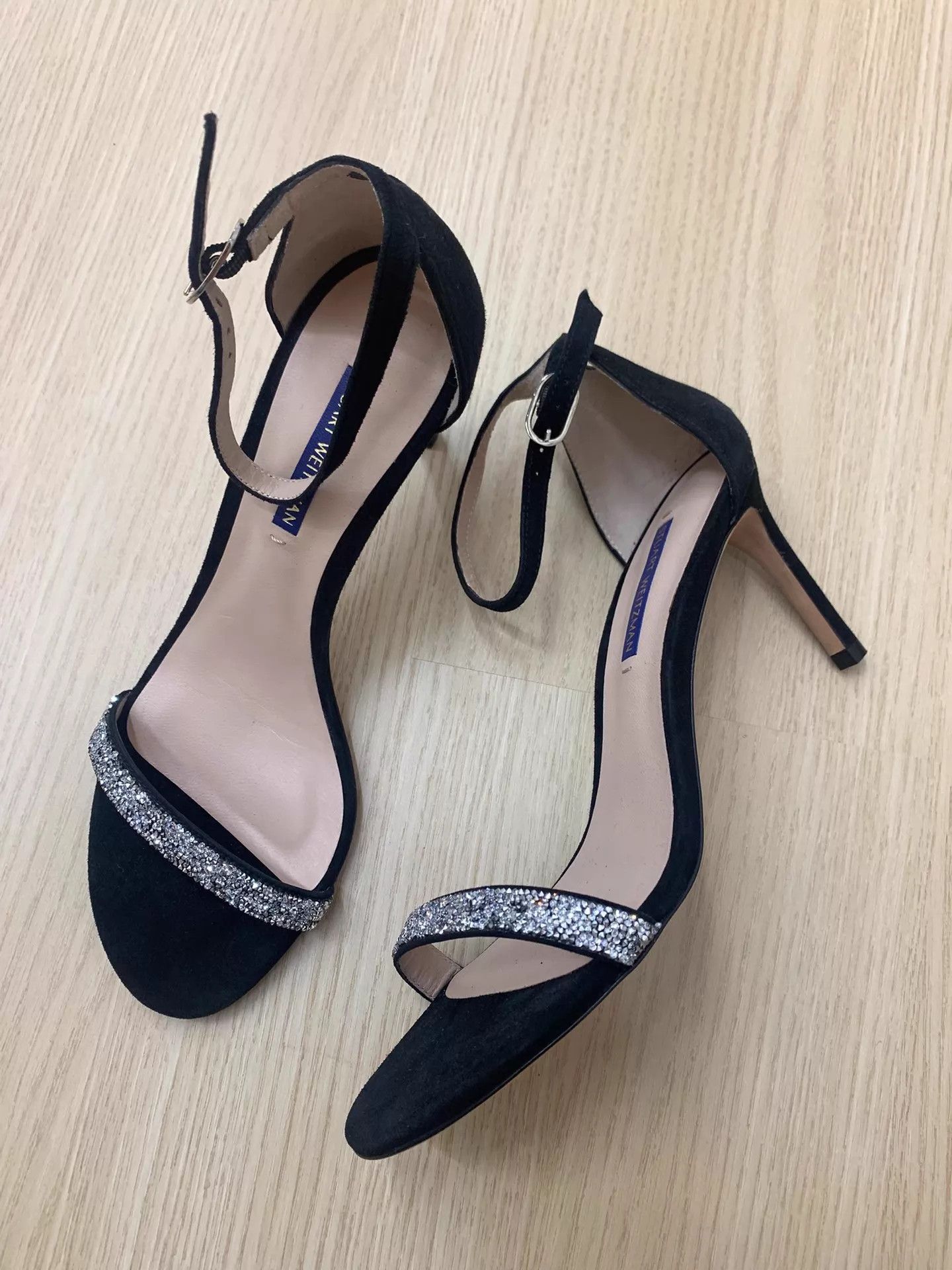 Stuart Weitzman STUART WEITZMAN blk Strappy Heel Sandals 39EU New Size US 8.5 / IT 38.5 - 2 Thumbnail