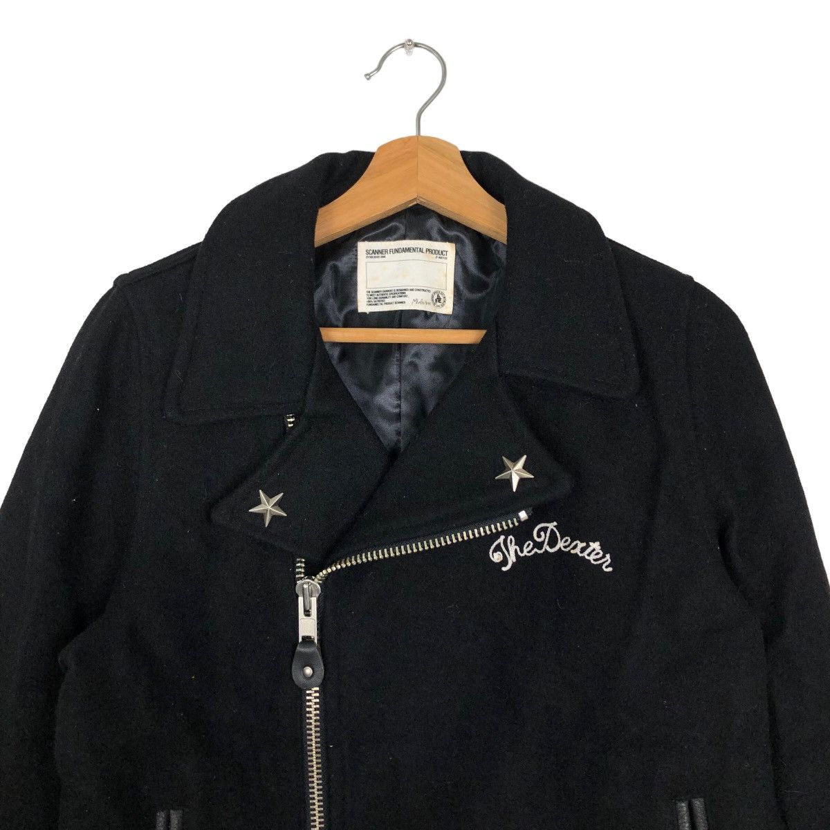 Japanese Brand 🔥90’s Wool Biker Jacket Double Breast Scanner Fundamental Size US M / EU 48-50 / 2 - 3 Thumbnail