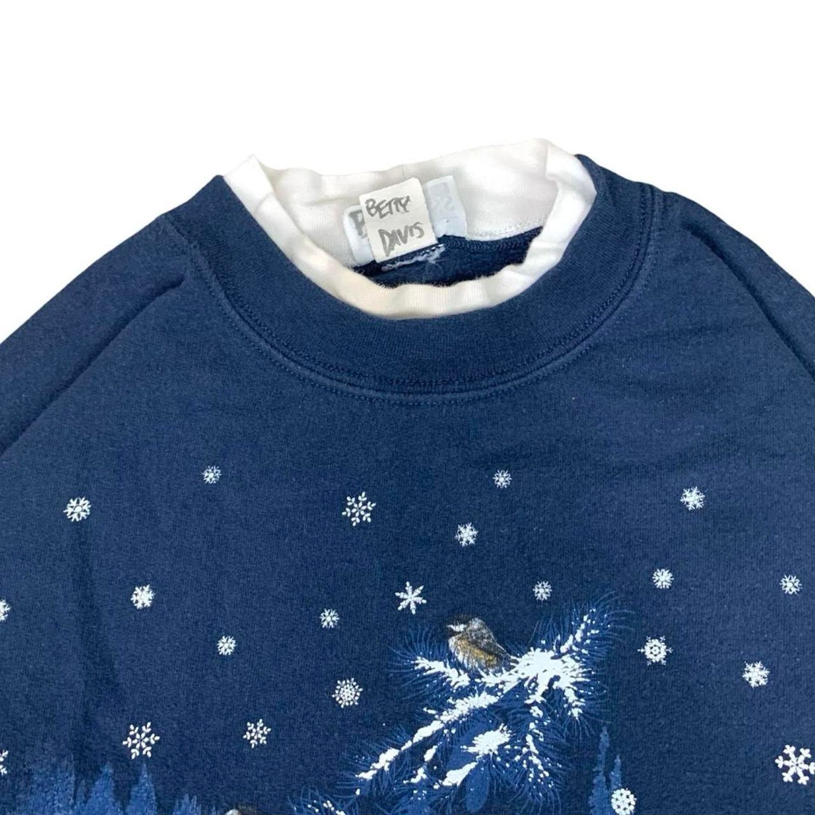 Vintage Vintage 90s Nature Winter Scene Crewneck Sweatshirt Size L / US 10 / IT 46 - 3 Thumbnail