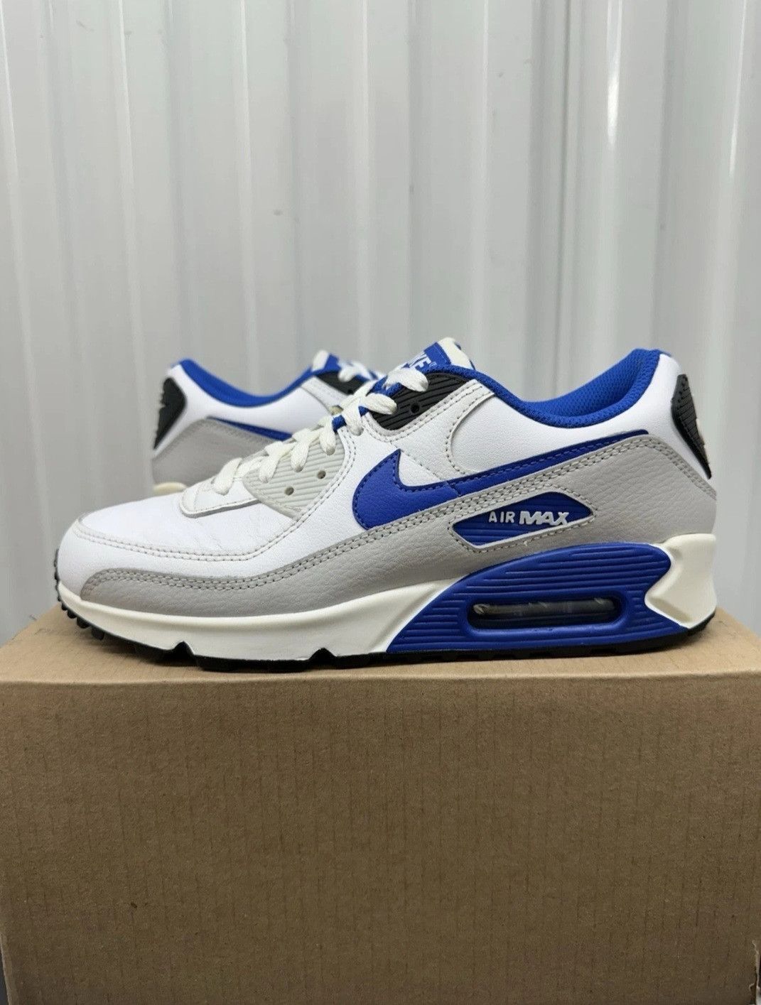 Nike Nike Air Max 90 Leather White Game Royal Size 7.5 Men Size US 7.5 / EU 40-41 - 1 Thumbnail