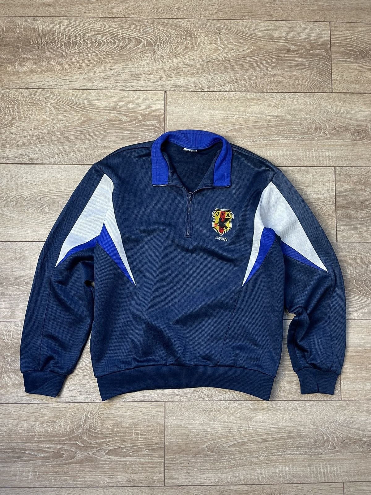 Asics Vintage Japan 90-s soccer jacket football top 1/3 M