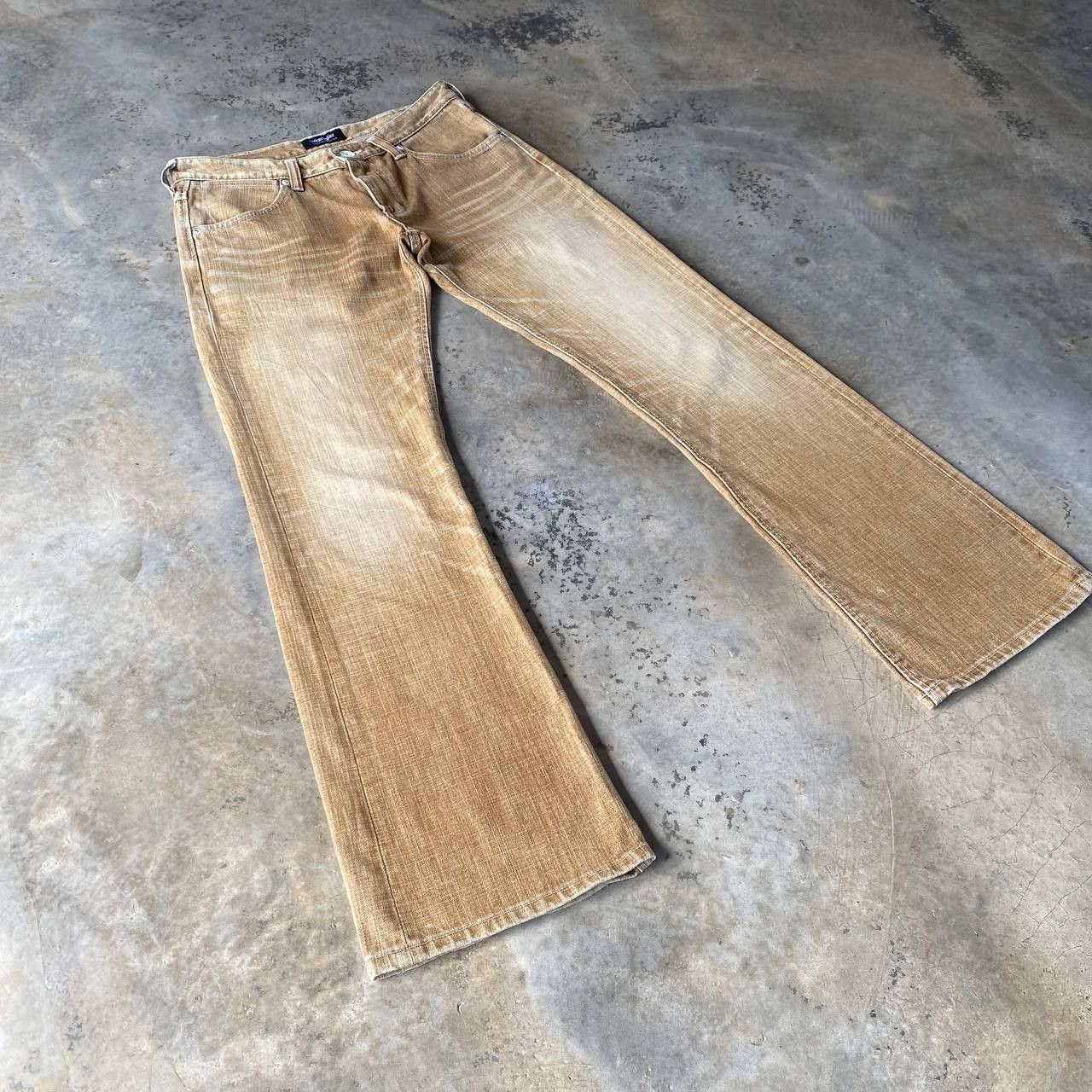 Wrangler FLARED VINTAGE 00s WRANGLER SUN FADED OCHRE Size US 30 / EU 46 - 3 Thumbnail