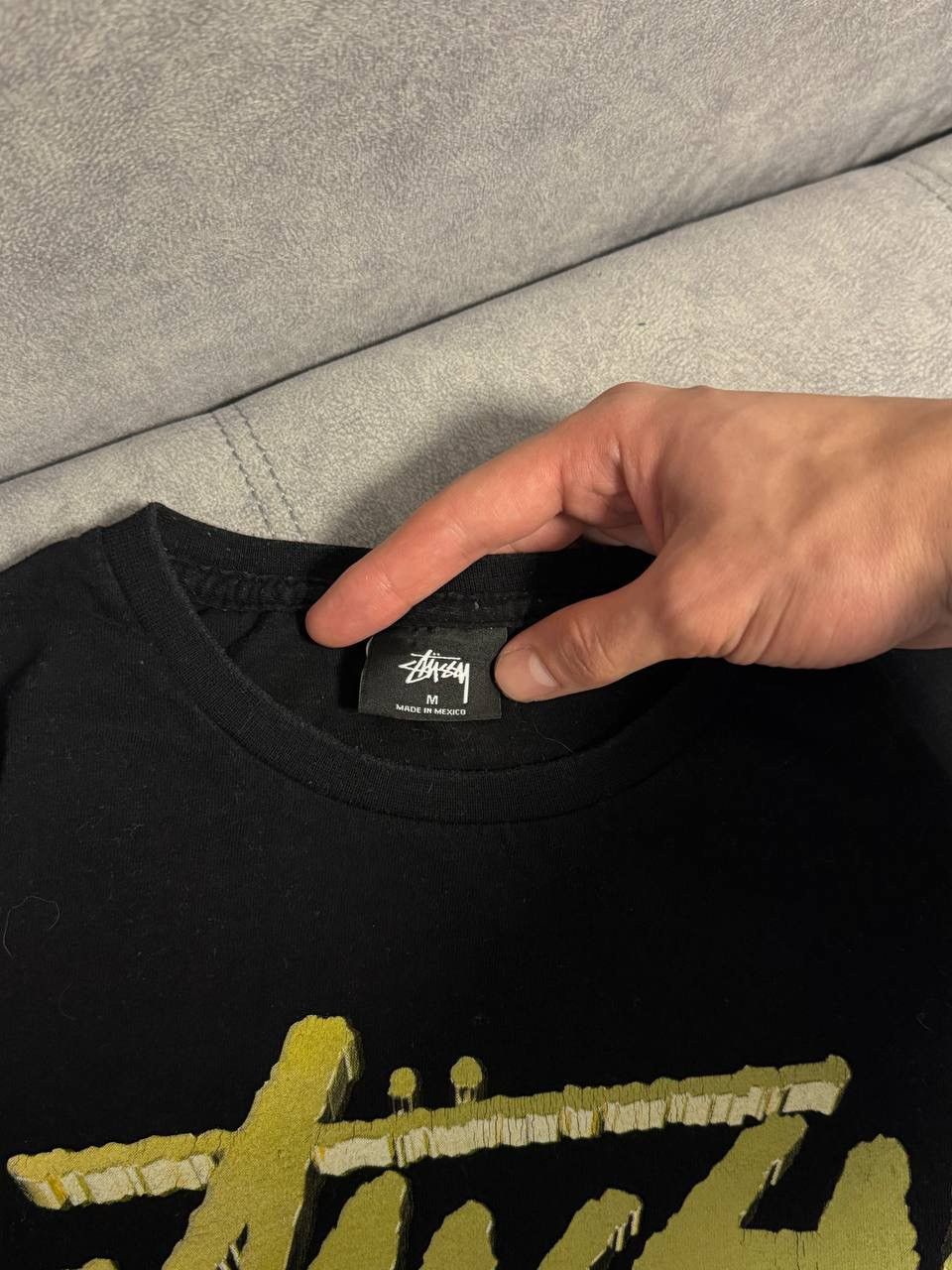 Stussy Vintage Stussy Y2K 3D-logo t-shirt black green size M Size US M / EU 48-50 / 2 - 5 Thumbnail