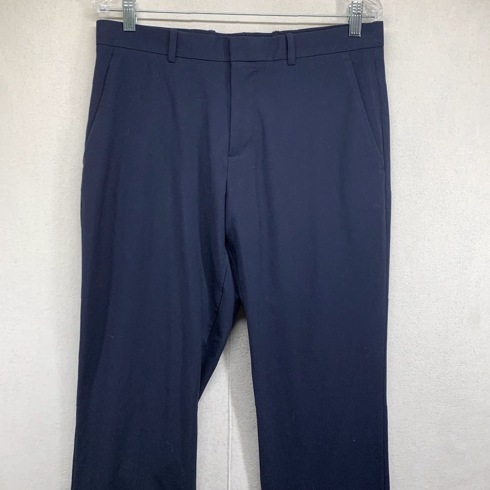 Perry Ellis Perry Ellis Mens Slim Fit Dress Pants - Flat Front, Stretch Knit, Size 36 x 32, Blue, Business Casual, Regular, Men Size US 32 / EU 48 - 3 Thumbnail