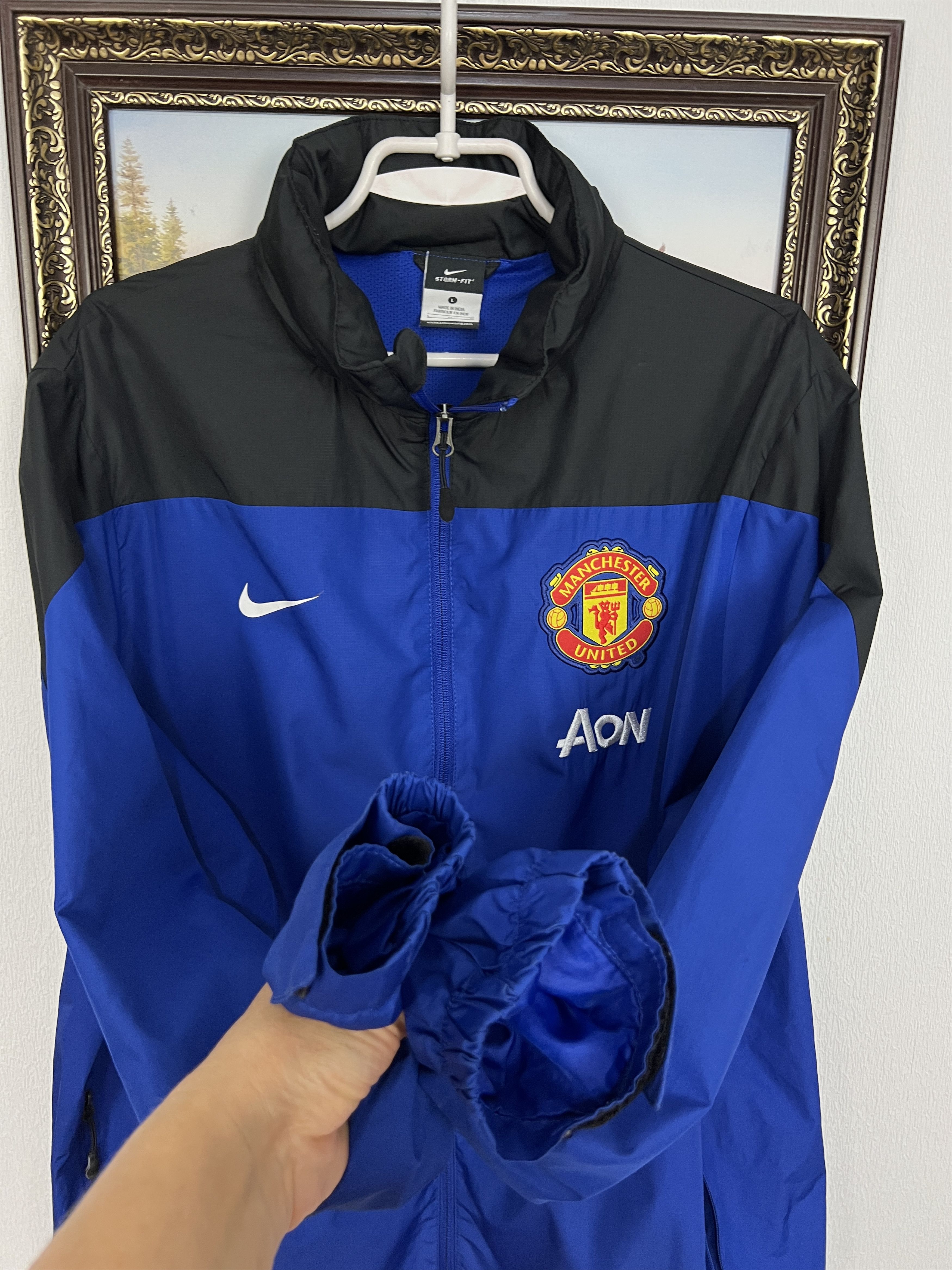 Nike Vintage Manchester United AON Jacket Soccer Track Top Rare Size US L / EU 52-54 / 3 - 7 Thumbnail