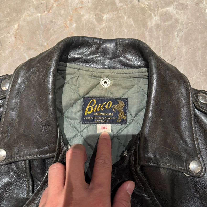The Real McCoy's The Real McCoys Sise36 Buco Horsehide Zip-Up Leather Jacket Size US M / EU 48-50 / 2 - 2 Thumbnail