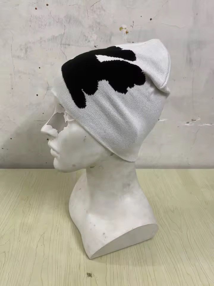 Japanese Brand Cyber Star Graphic Beanie White Knit Size ONE SIZE - 3 Thumbnail
