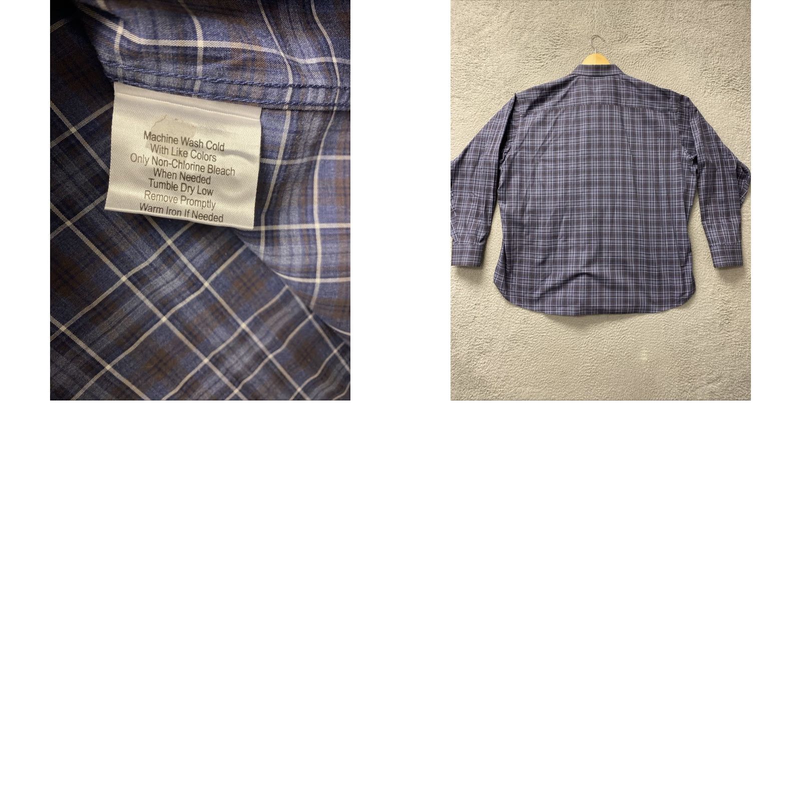 Joseph Abboud VINTAGE Joseph Abboud Men's Dress Shirt XXL Non-Iron Plaid Cotton Classic Shirt Size 48R - 8 Thumbnail