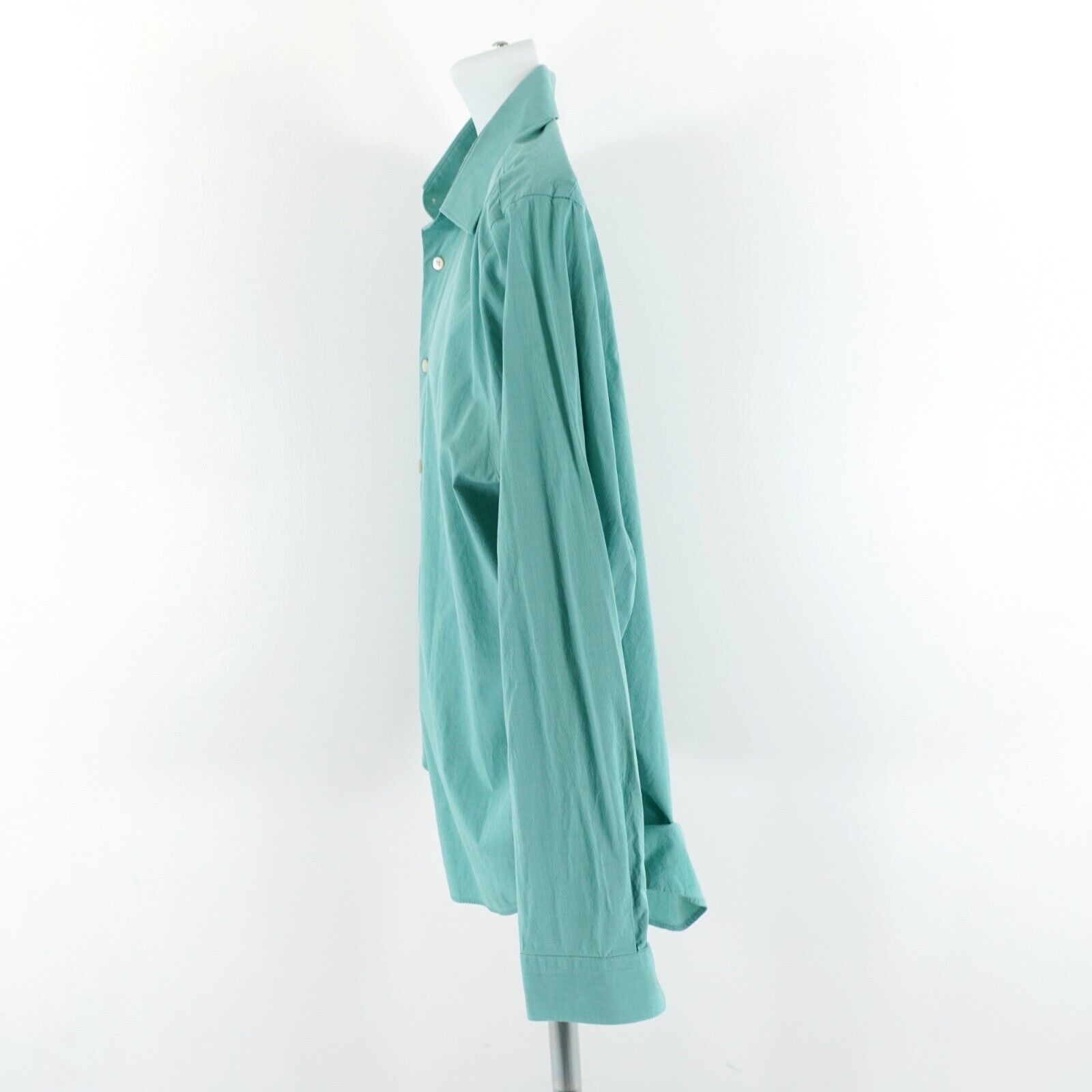 Express Express 1MX Fitted XL 17-17.5 Blue/Green Collared Dress Shir Size US XL / EU 56 / 4 - 6 Thumbnail