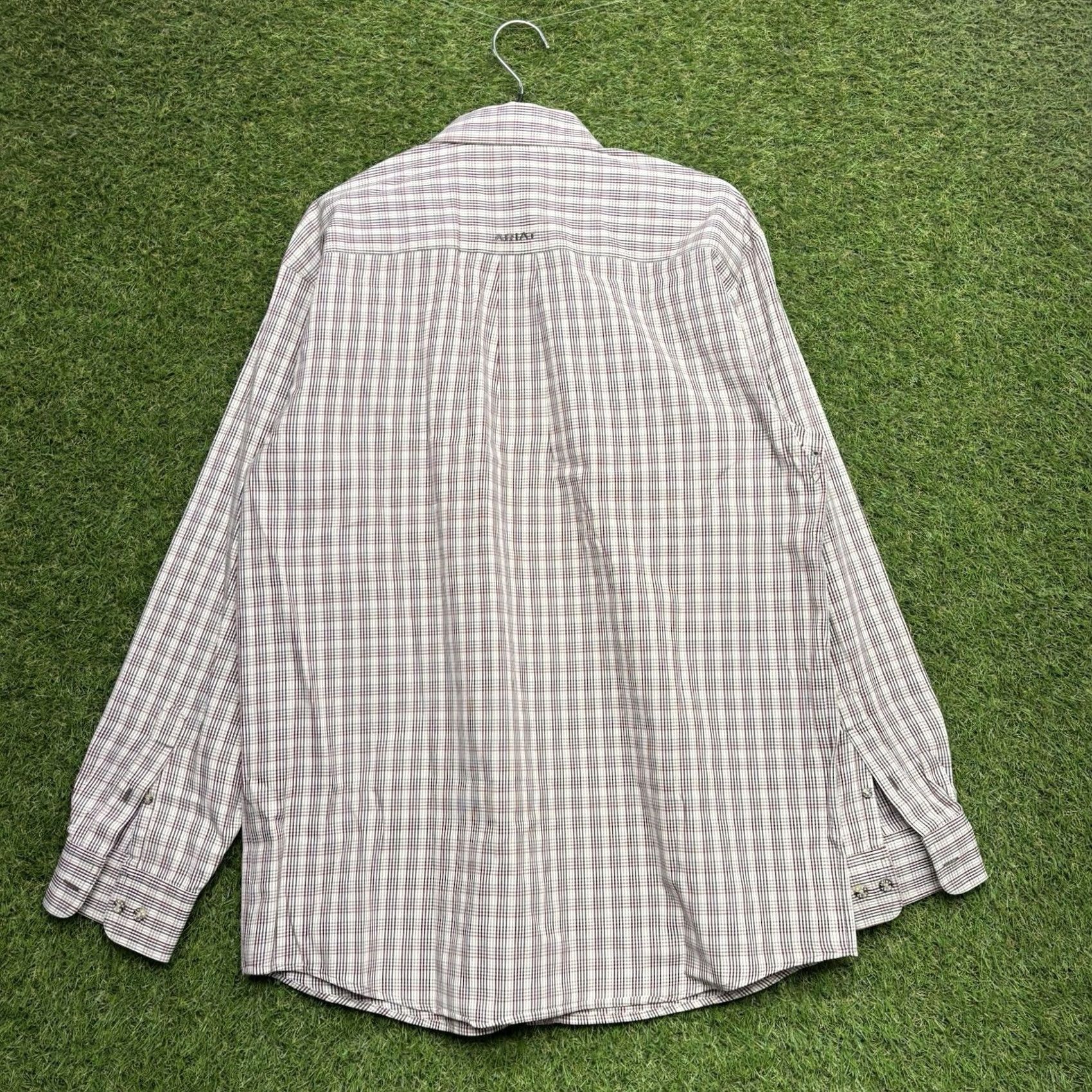 Ariat Ariat Pro Series Button-Up Shirt Mens M Plaid Western Cowboy Long Sleeve Blue Cotton Shirt Size US M / EU 48-50 / 2 - 2 Thumbnail